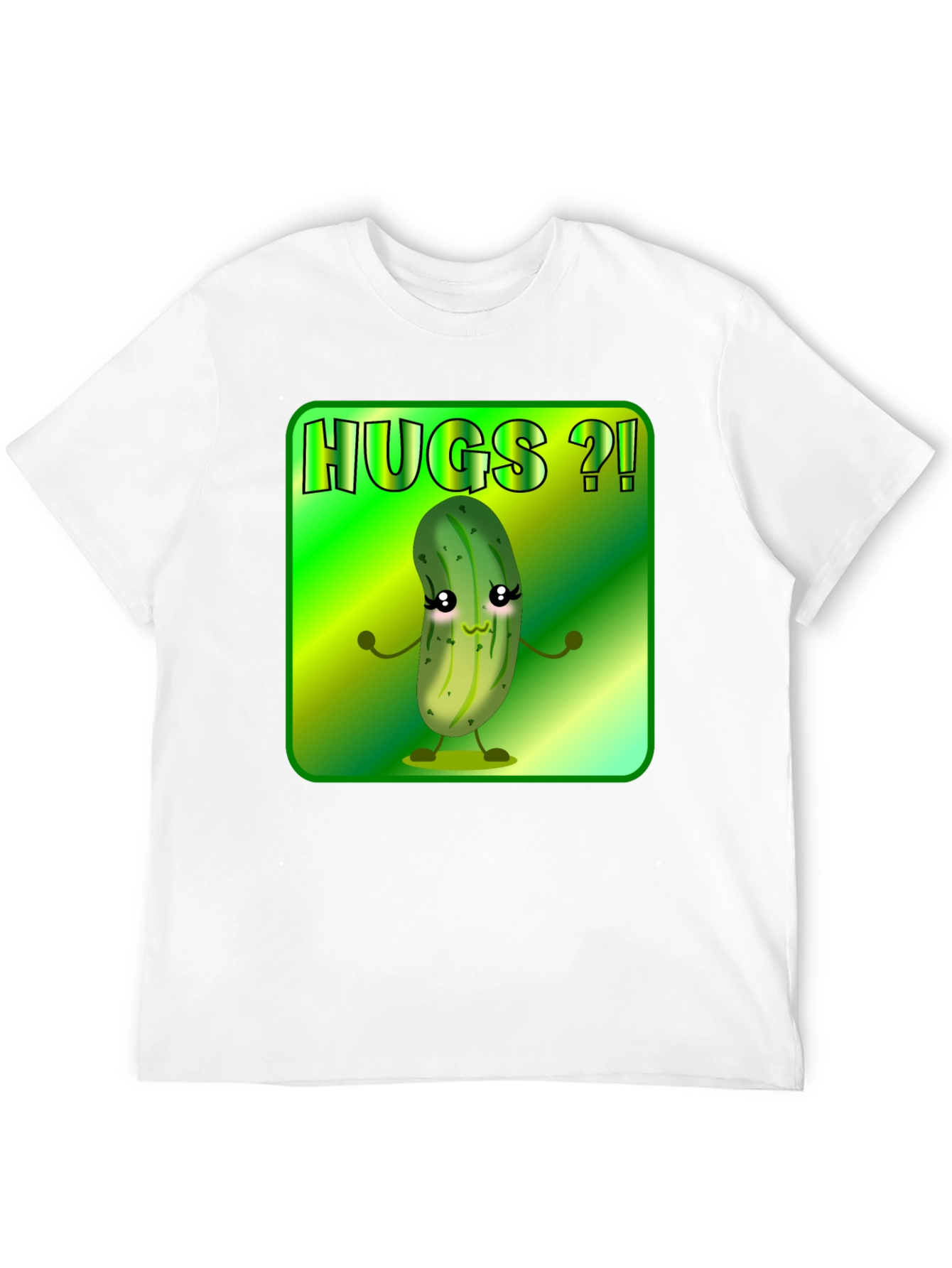 Hugs Pickle Graphic Tee - Black Unisex T-Shirt