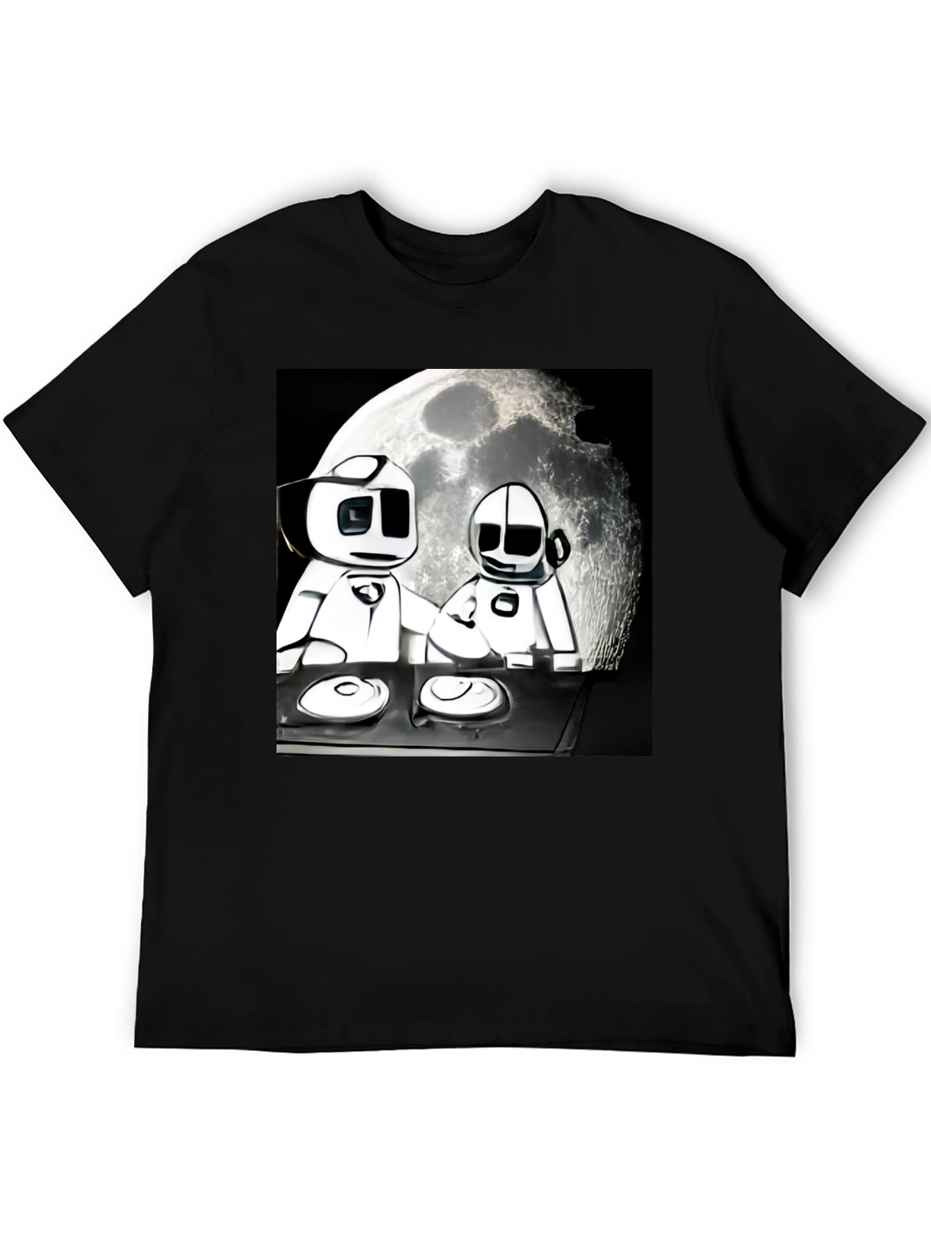 Robo DJ Moonscape Black T-Shirt