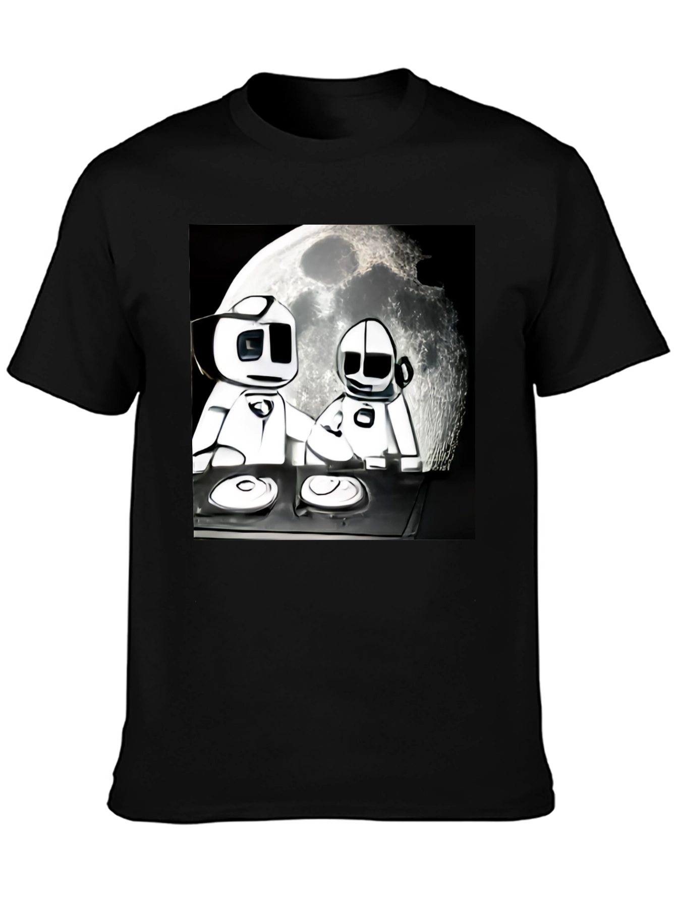 Robo DJ Moonscape Black T-Shirt