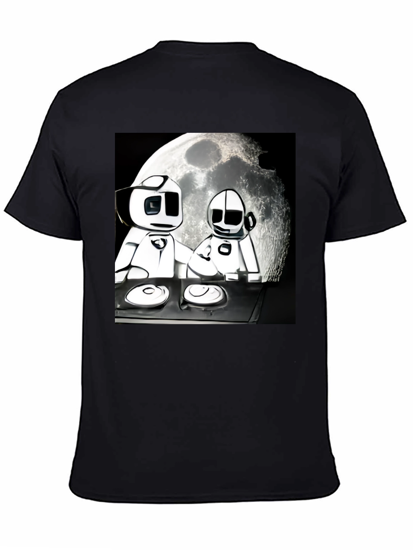Robo DJ Moonscape Black T-Shirt