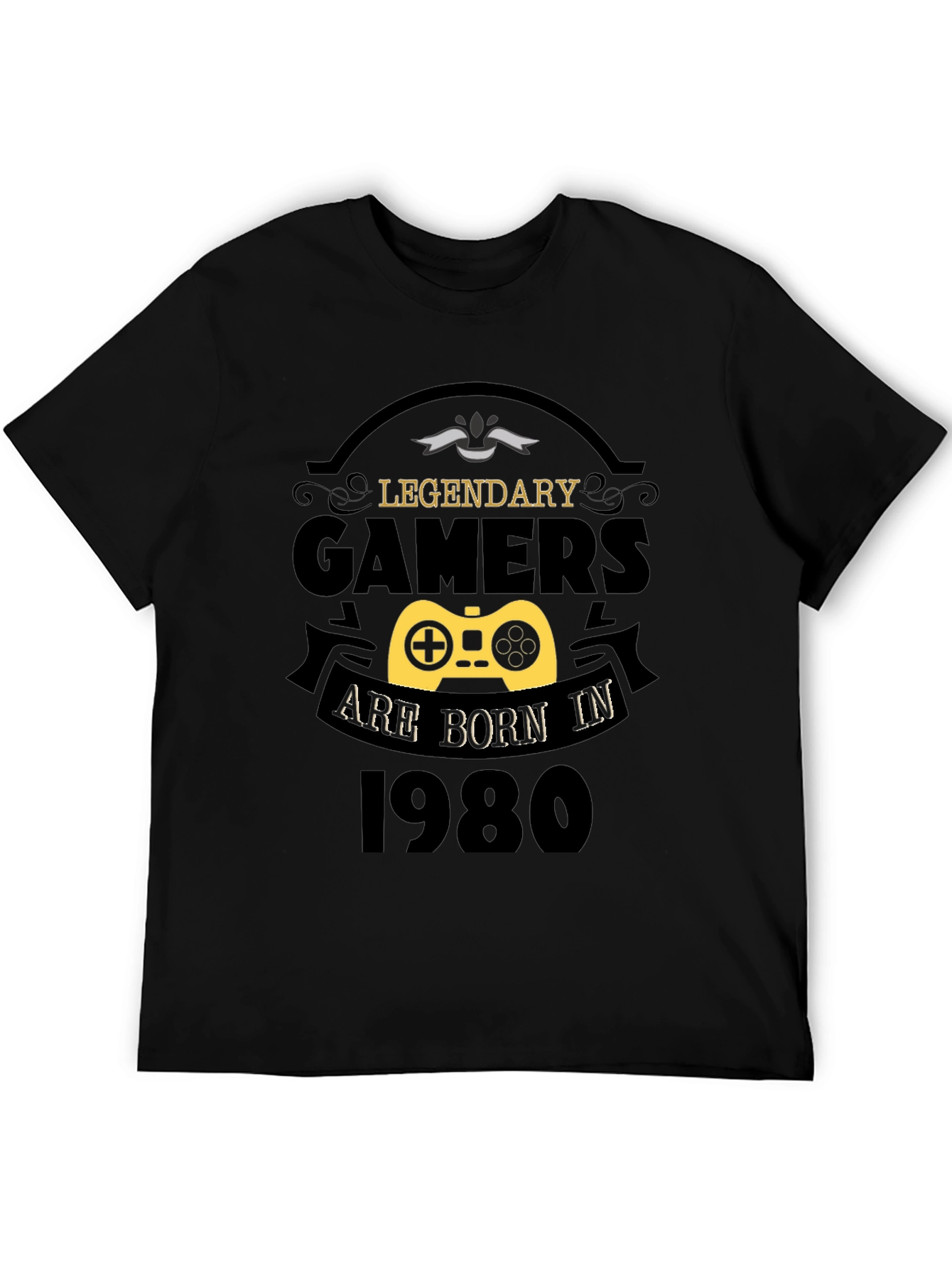 Legendary Gamers Born in 1980 Black T-Shirt