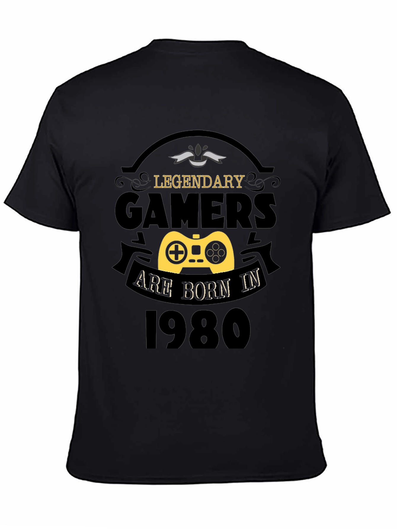 Legendary Gamers Born in 1980 Black T-Shirt