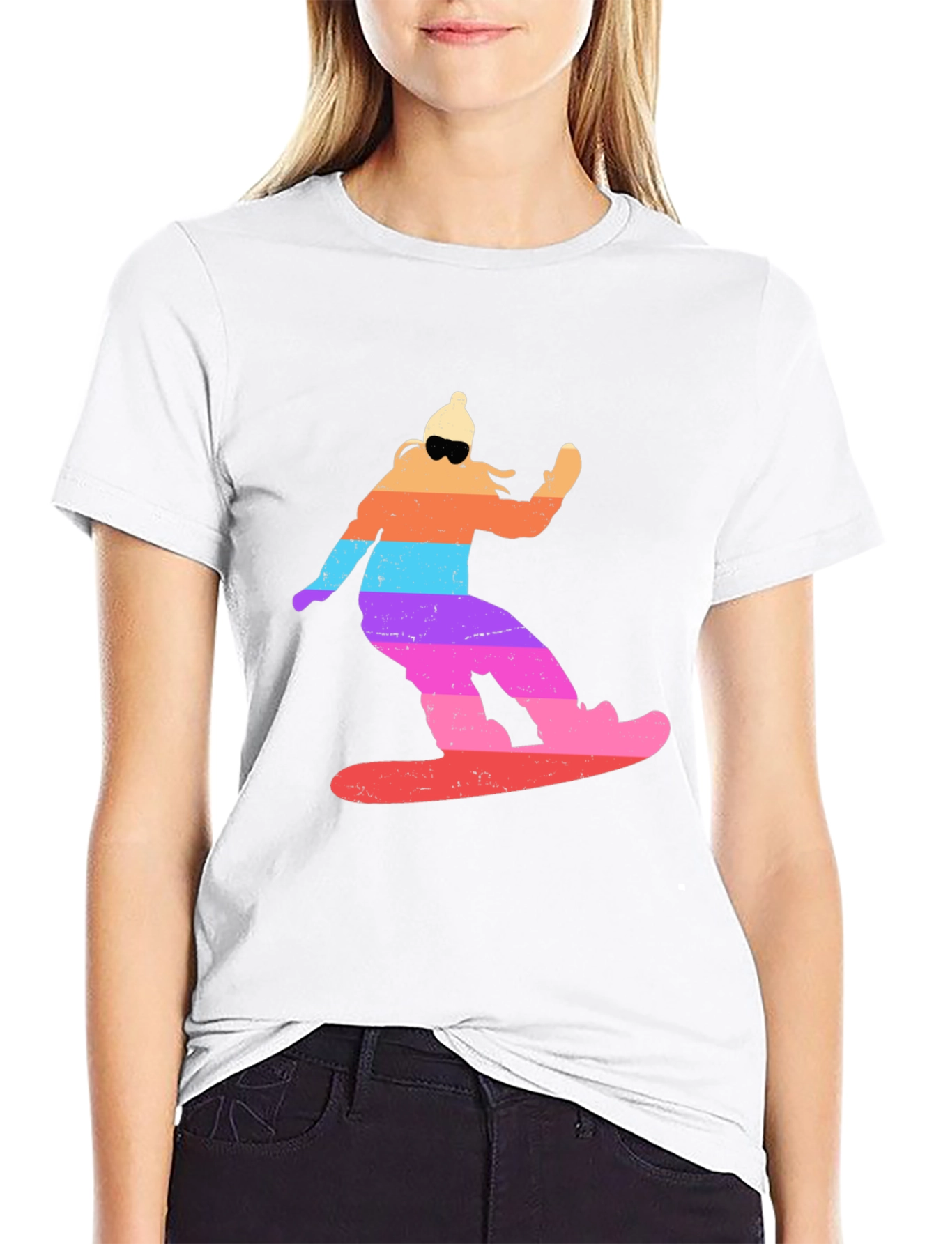 Retro Snowboarder Tee - Cool Winter Sports T-Shirt