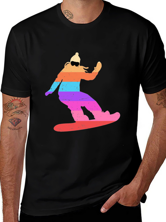 Retro Snowboarder Tee - Cool Winter Sports T-Shirt