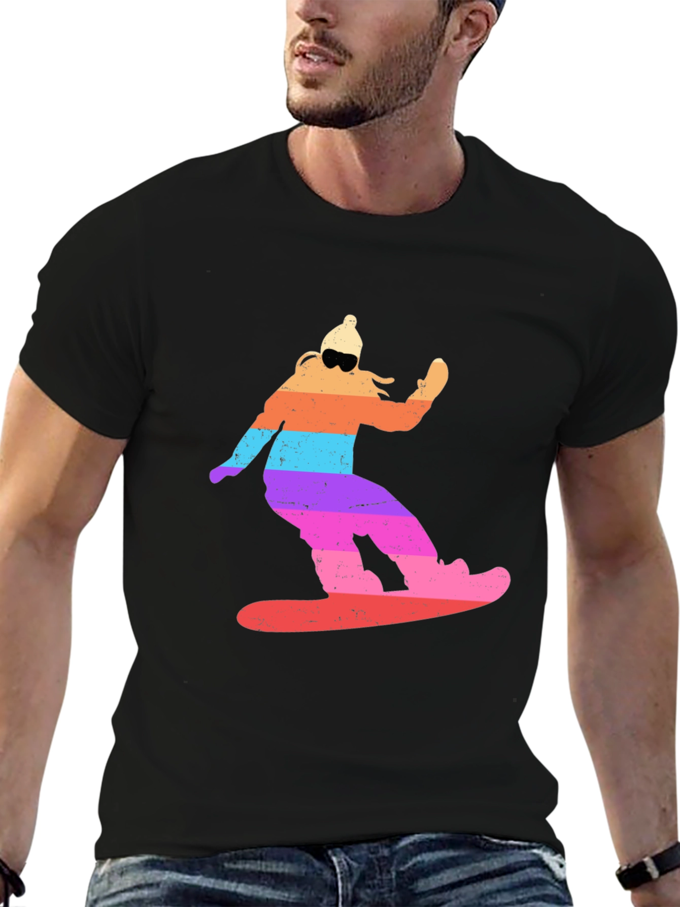 Retro Snowboarder Tee - Cool Winter Sports T-Shirt
