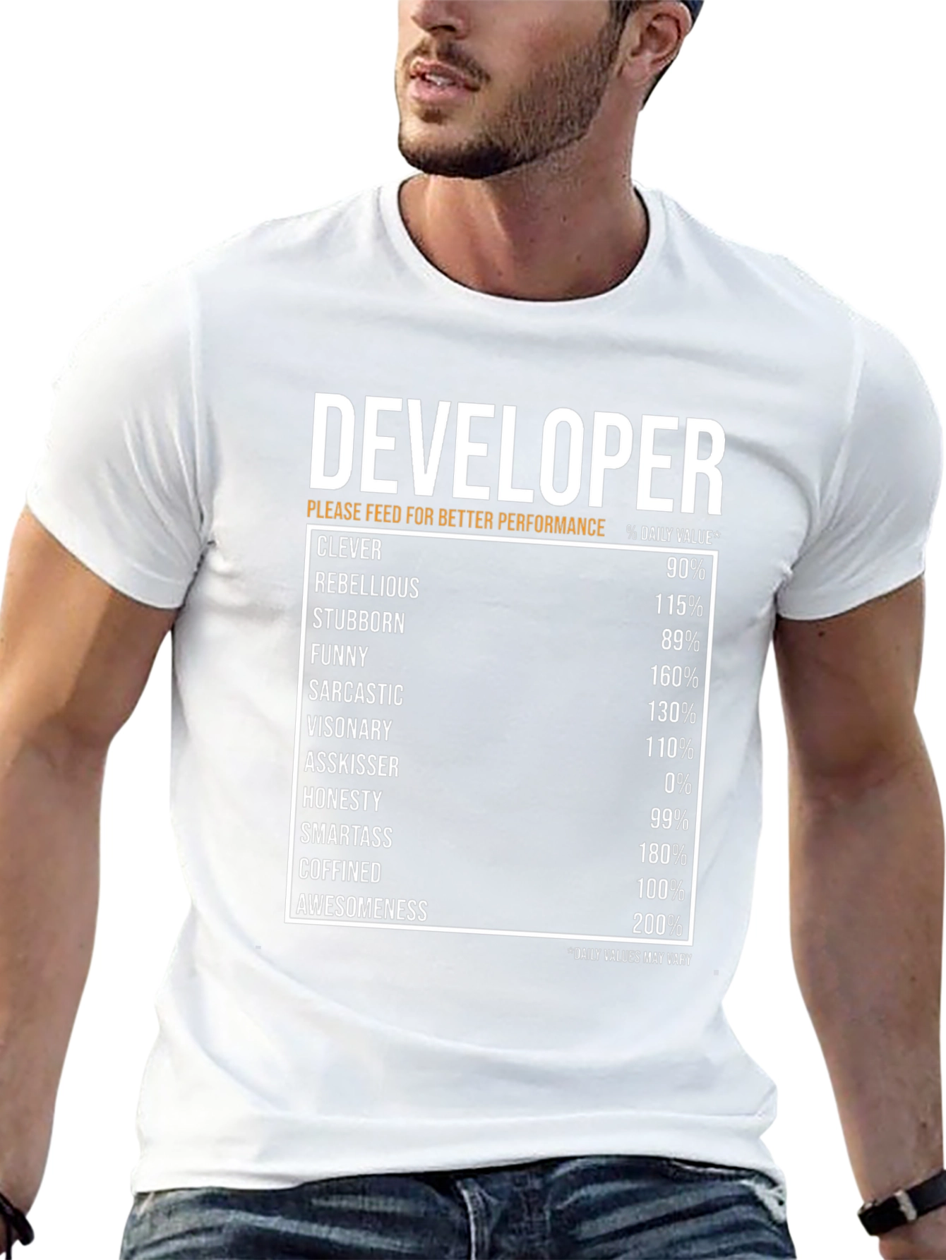 Developer Nutrition Facts Black T-Shirt