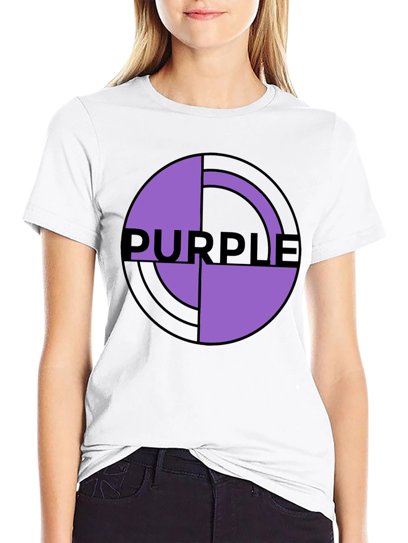 Purple Graphic Print T-Shirt