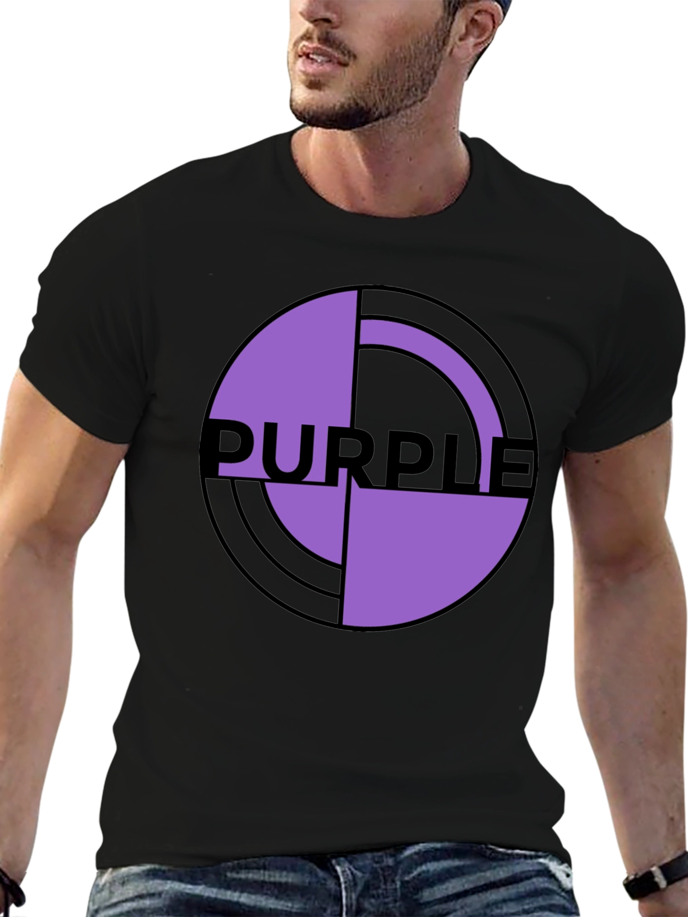 Purple Graphic Print T-Shirt
