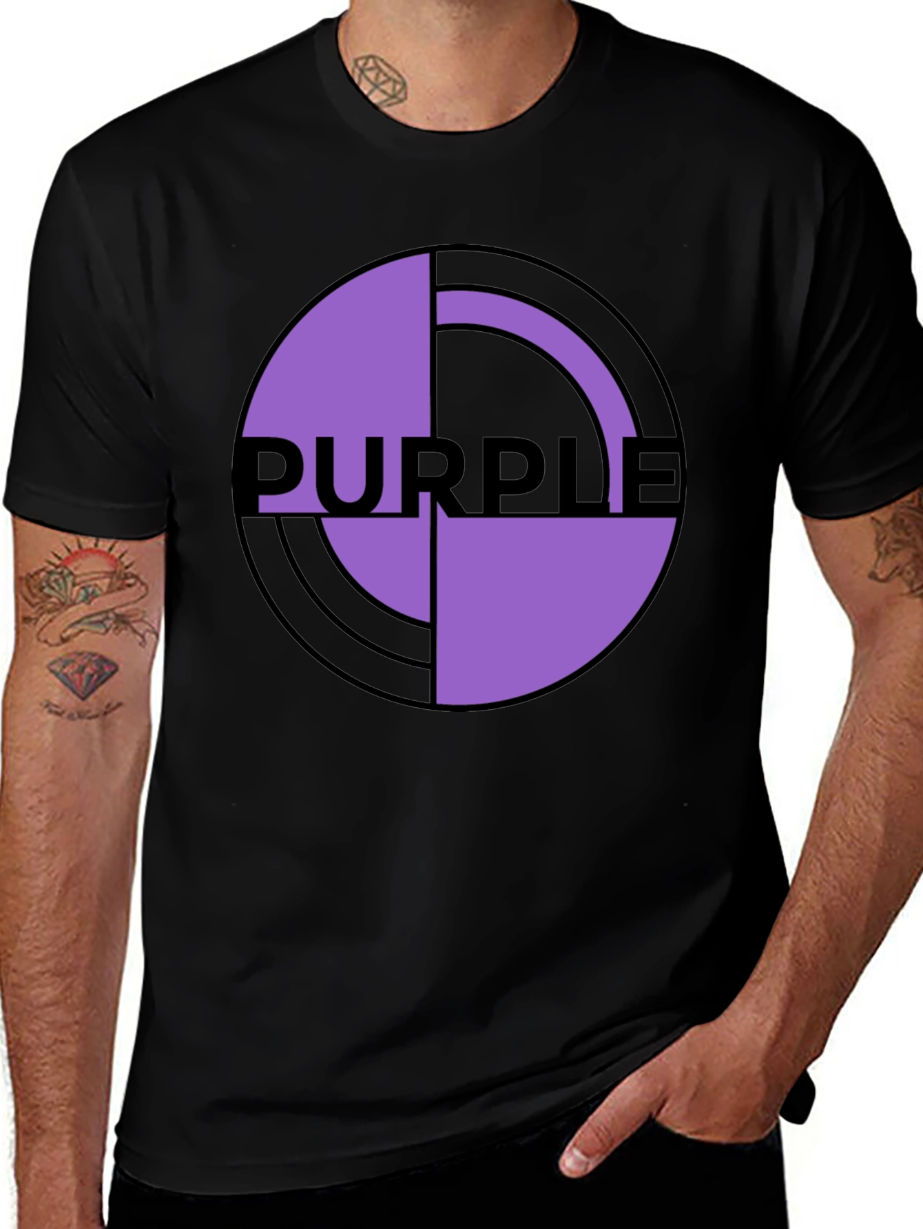 Purple Graphic Print T-Shirt