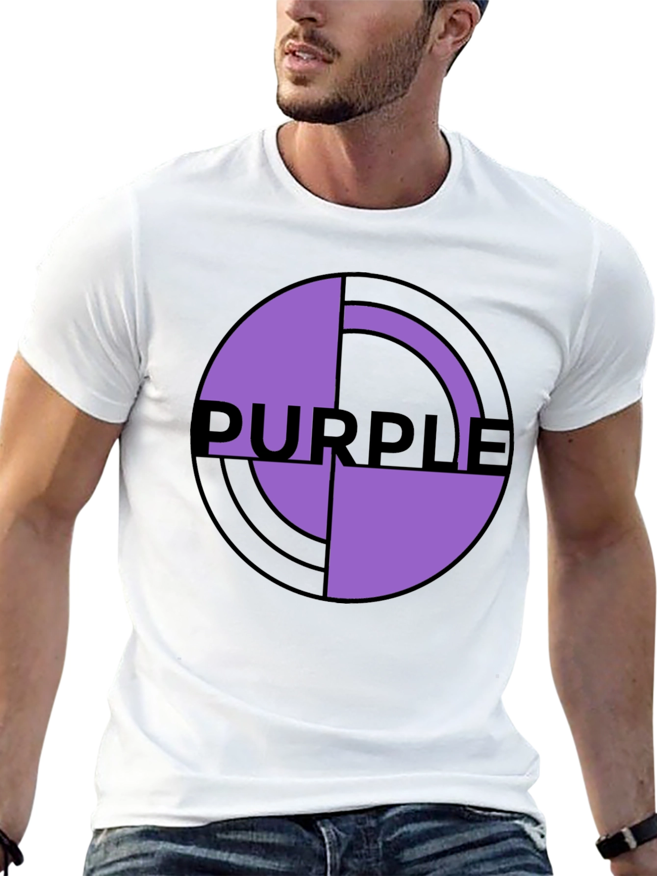 Purple Graphic Print T-Shirt
