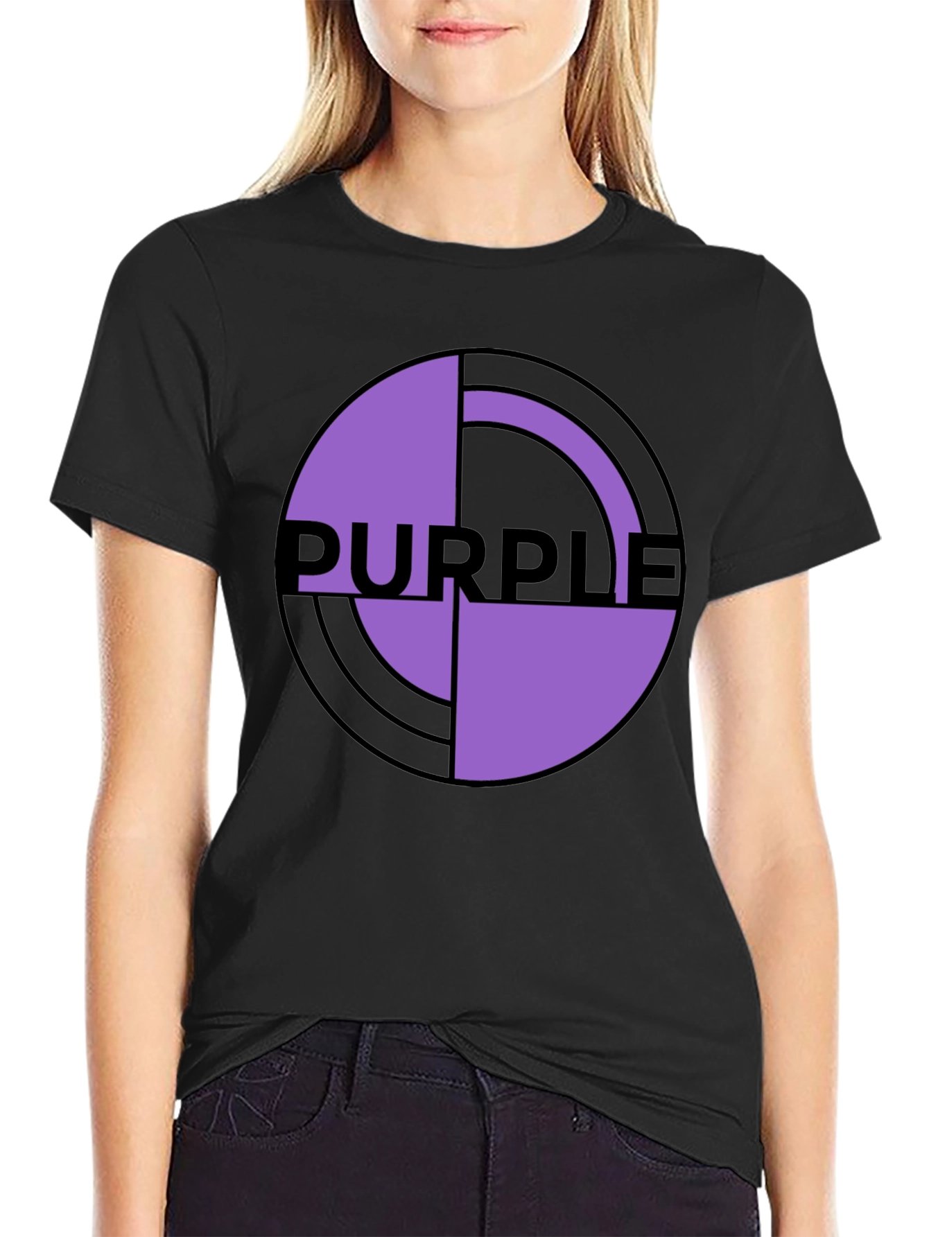 Purple Graphic Print T-Shirt