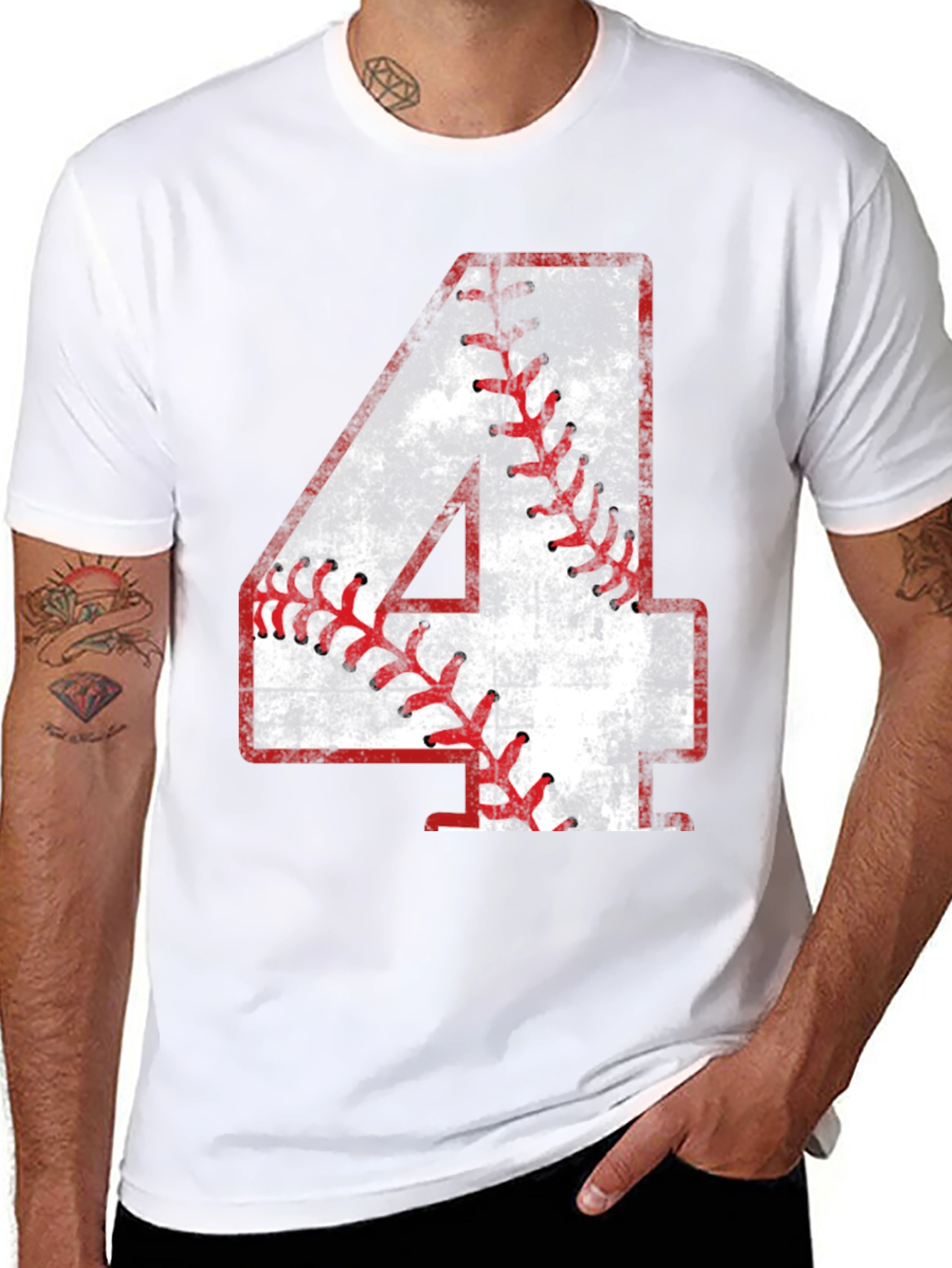 Baseball Number 4 T-Shirt