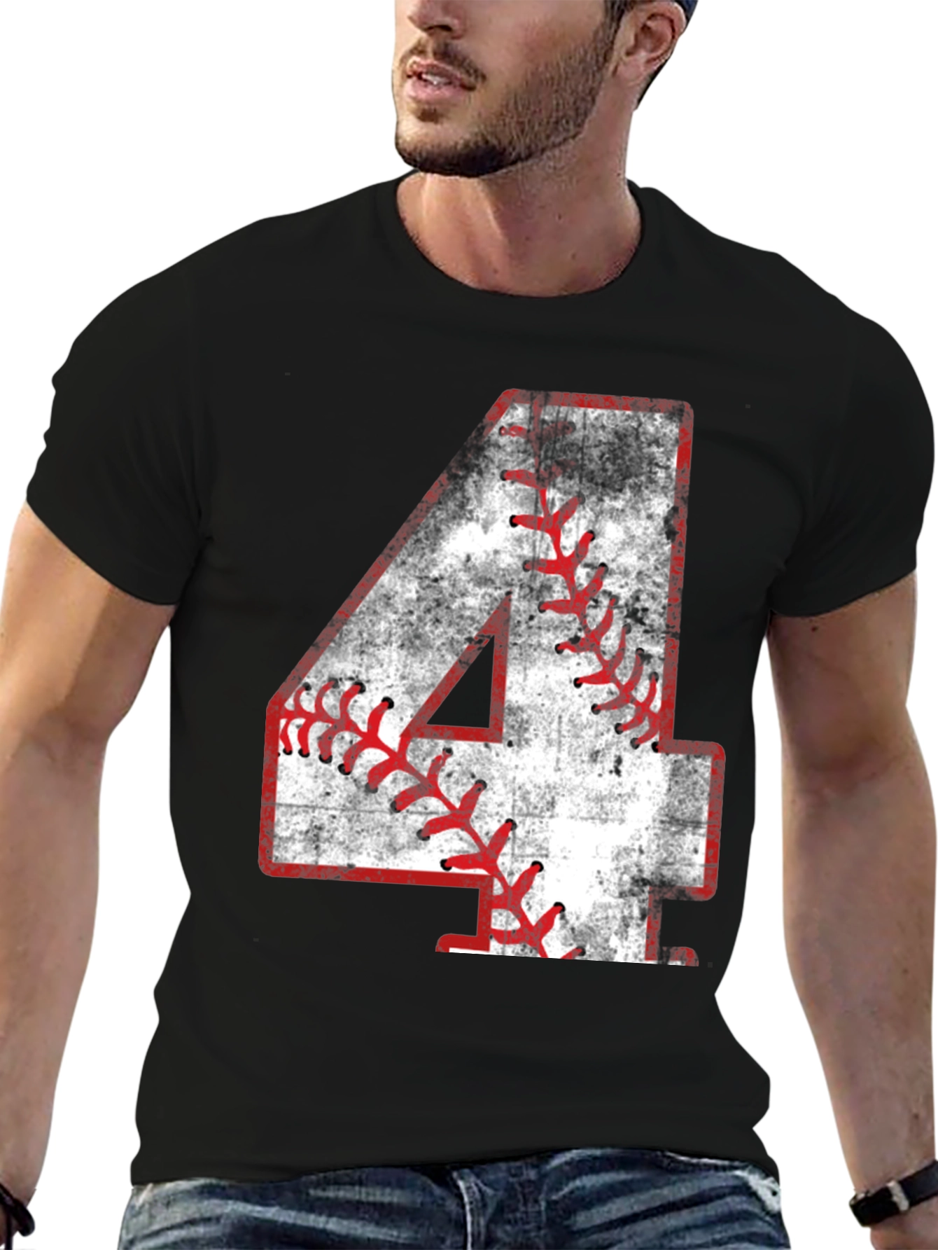 Baseball Number 4 T-Shirt