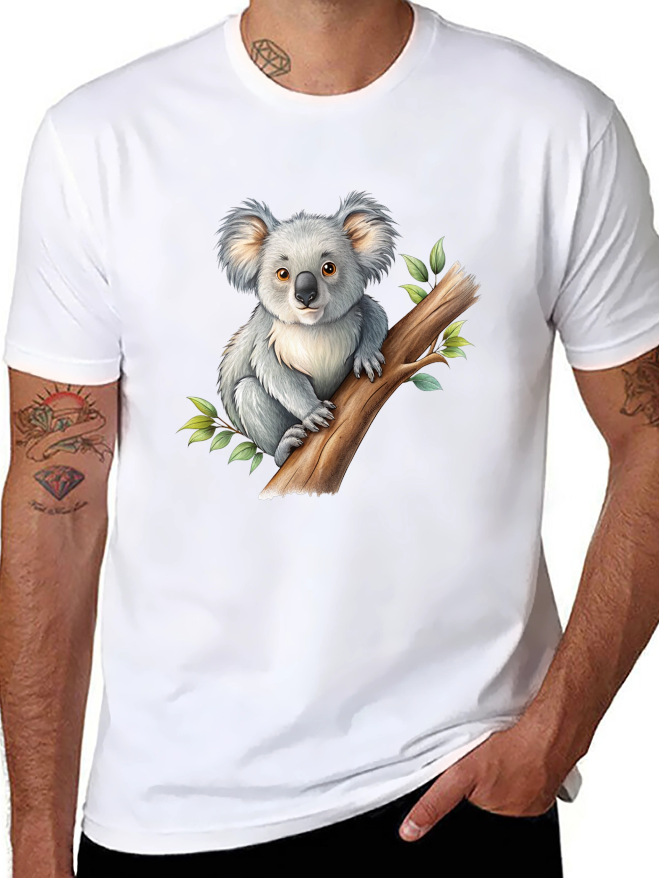 Koala Graphic Black T-Shirt