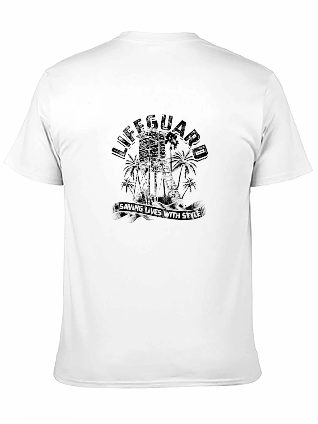 Lifeguard Saving Lives With Style Black T-Shirt