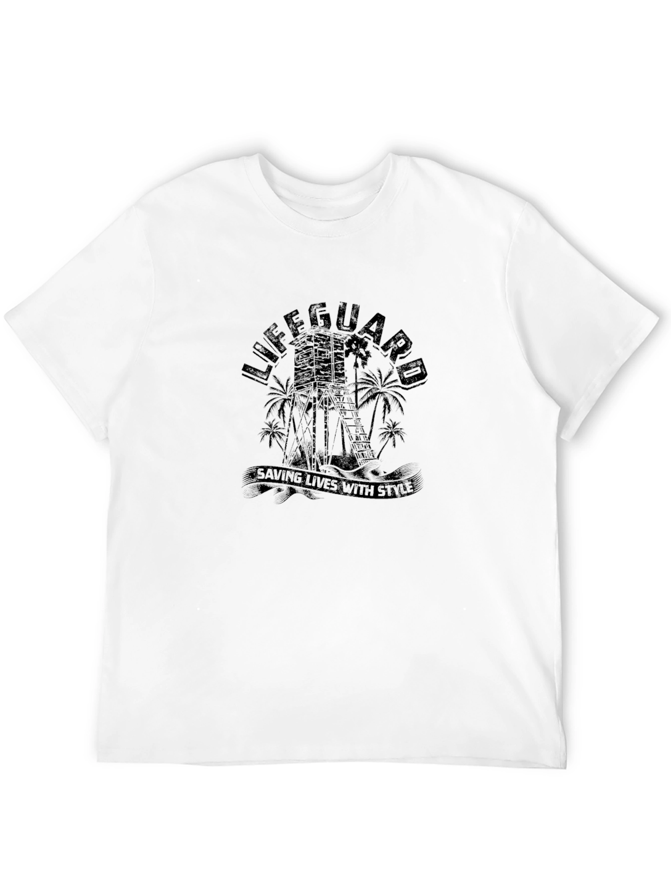 Lifeguard Saving Lives With Style Black T-Shirt