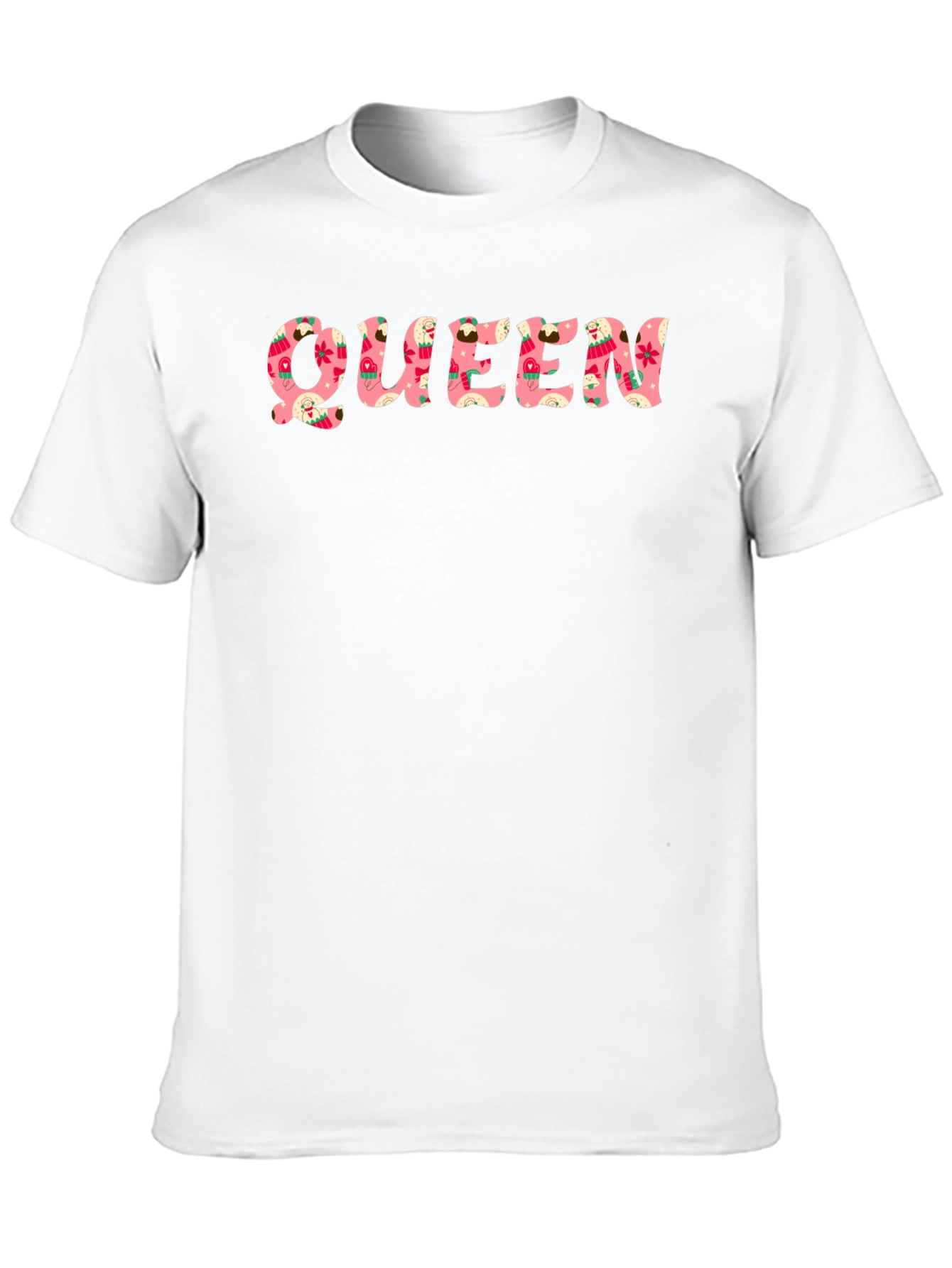 Floral Queen Graphic Print Black T-Shirt