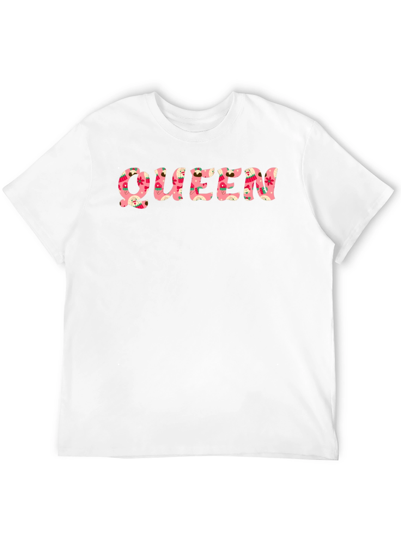 Floral Queen Graphic Print Black T-Shirt