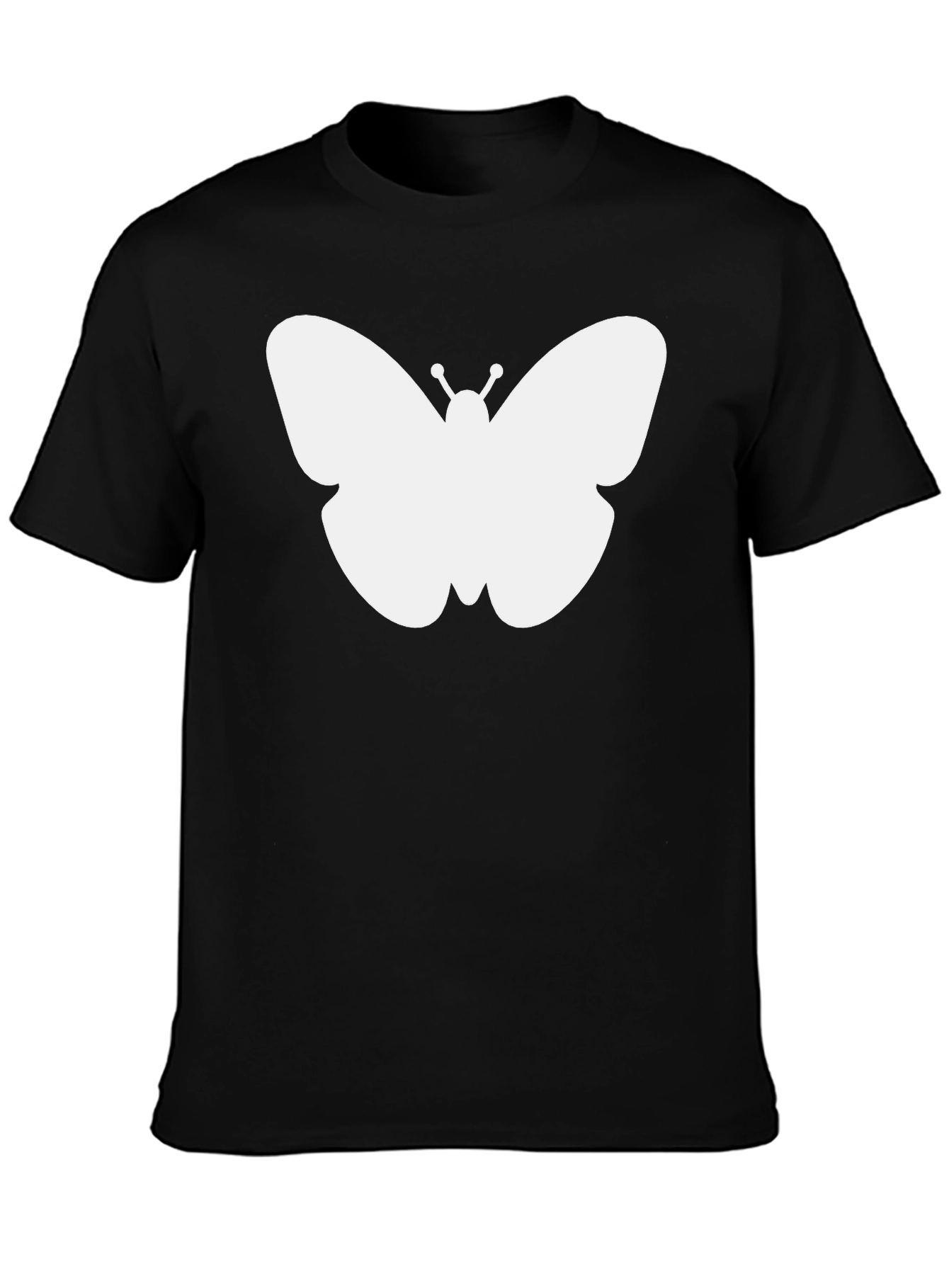 Butterfly Graphic Tee - Classic Black Cotton T-Shirt