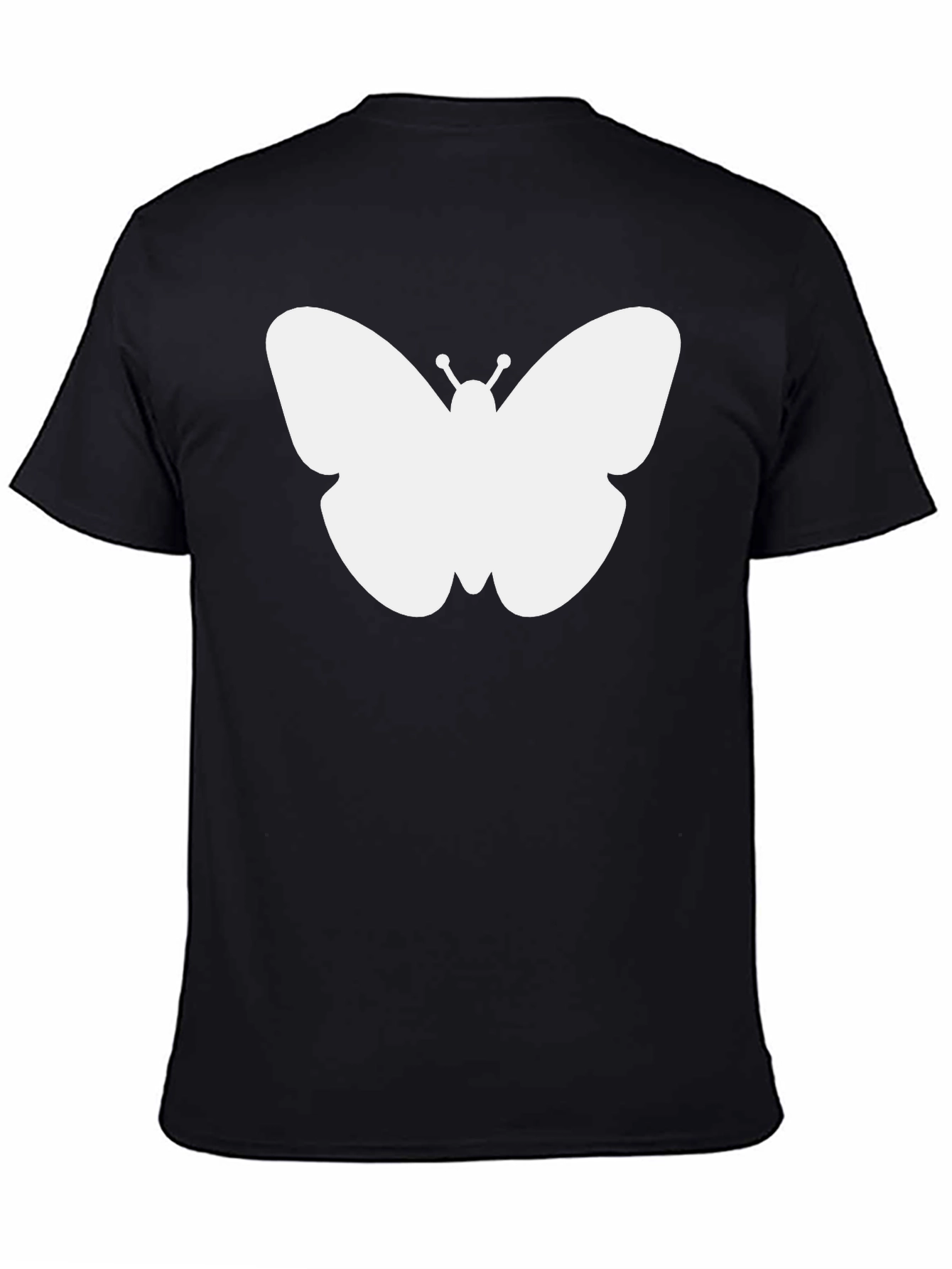 Butterfly Graphic Tee - Classic Black Cotton T-Shirt