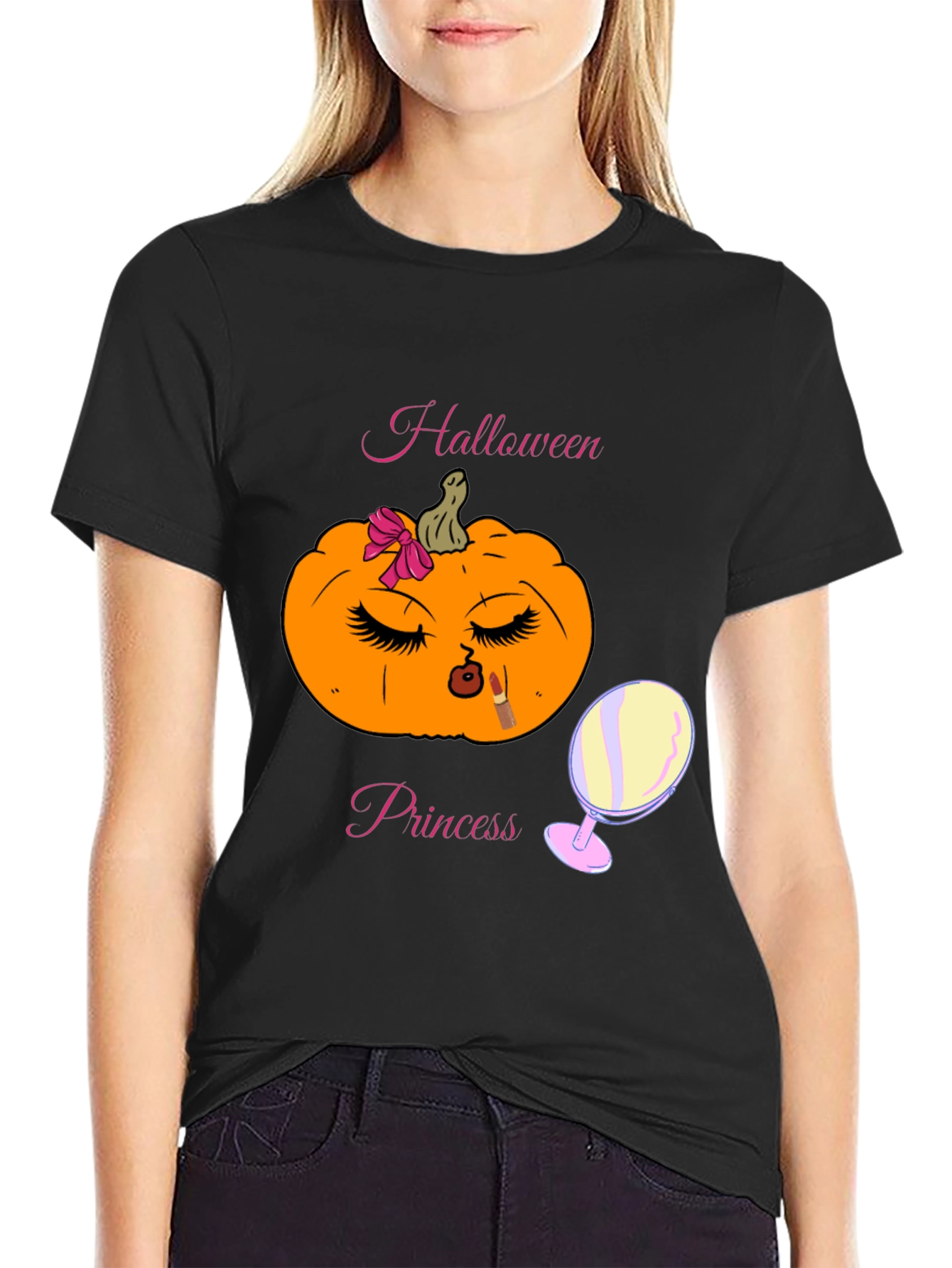 Halloween Princess Pumpkin Graphic Tee