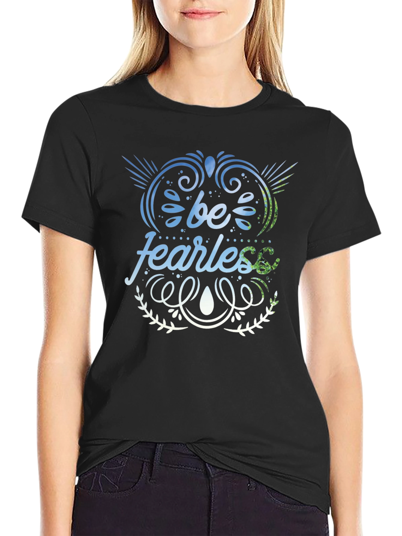 Be Fearless Graphic T-Shirt - Motivational Design