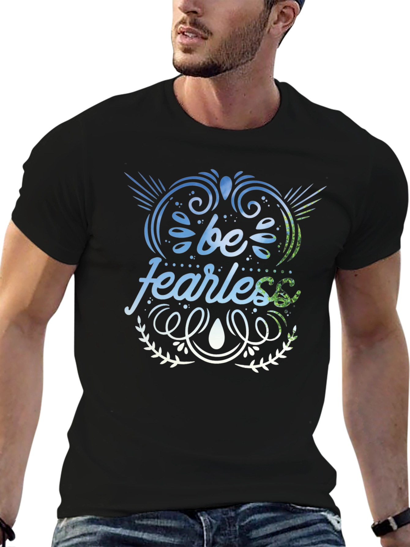 Be Fearless Graphic T-Shirt - Motivational Design