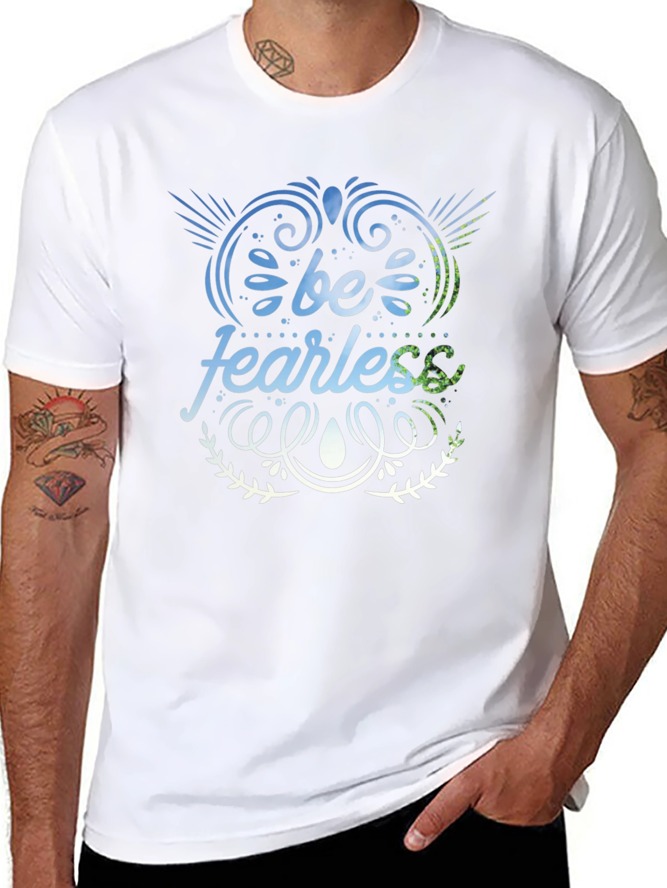 Be Fearless Graphic T-Shirt - Motivational Design