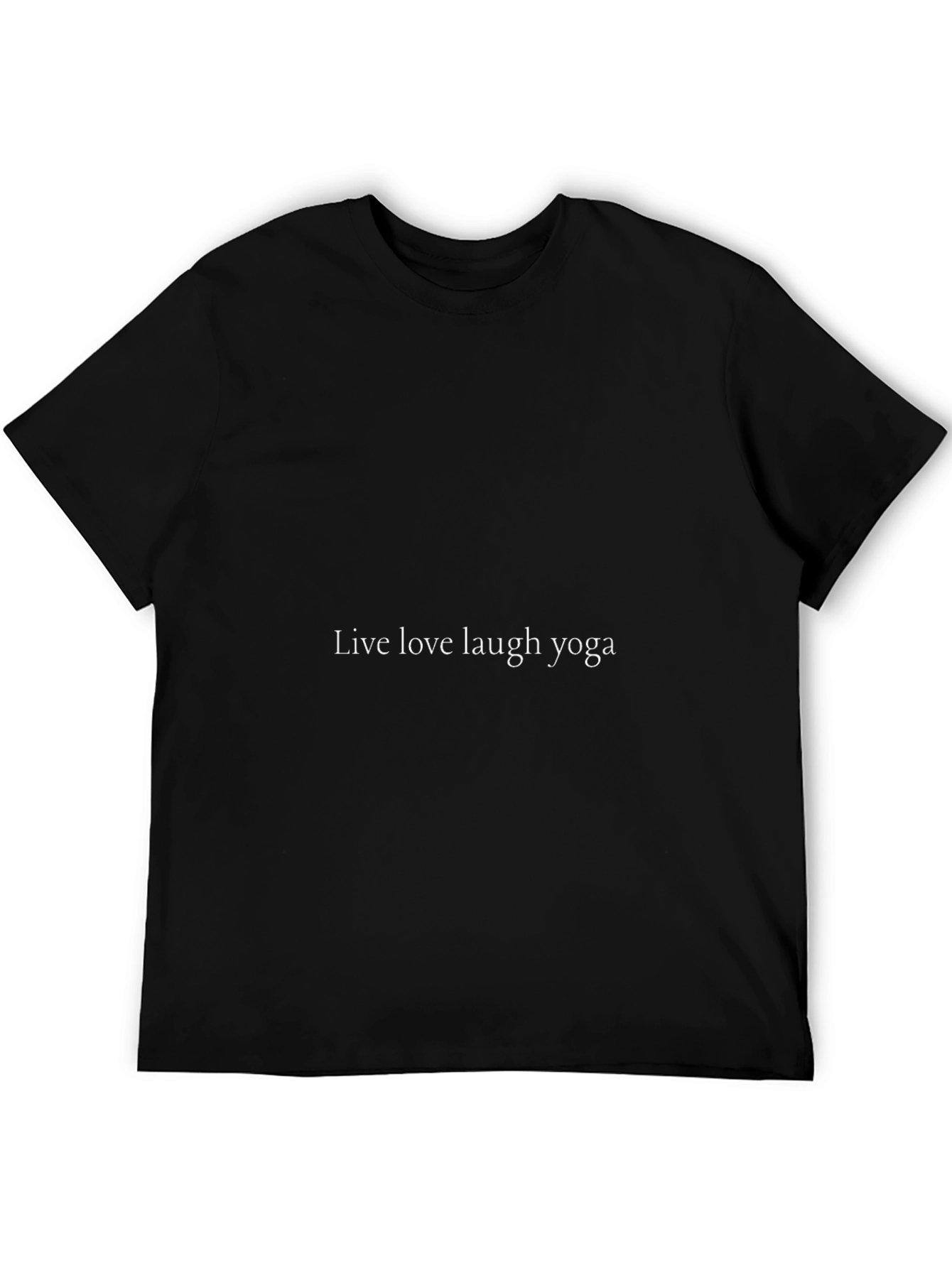 Live Love Laugh Yoga Black T-Shirt