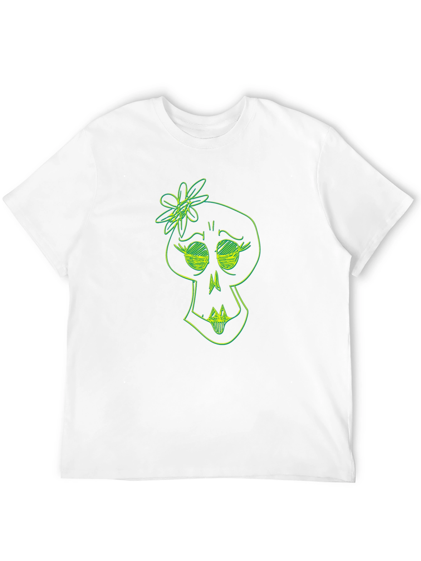Skull Flower Graphic Tee - Trendy Black T-Shirt