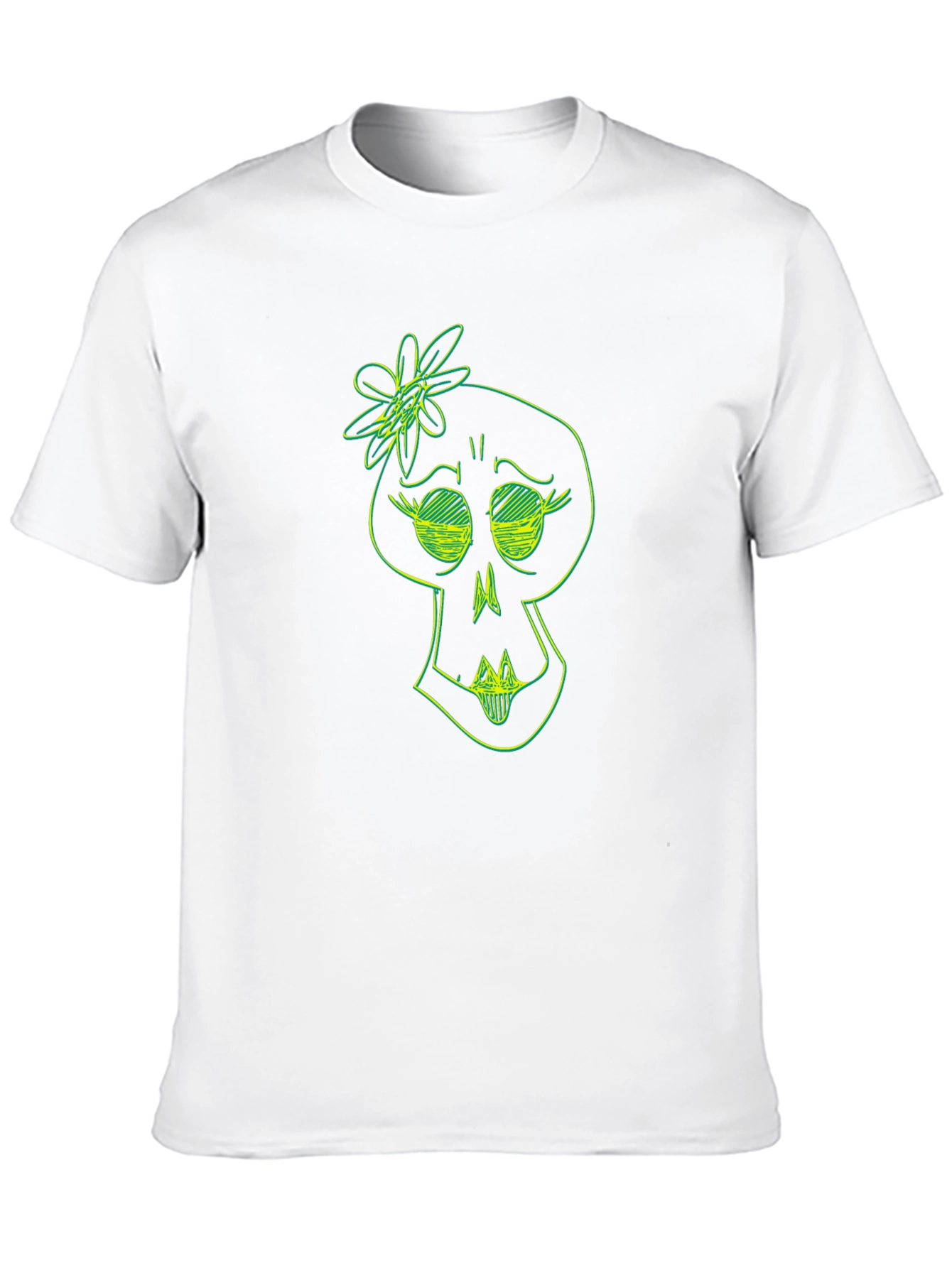 Skull Flower Graphic Tee - Trendy Black T-Shirt