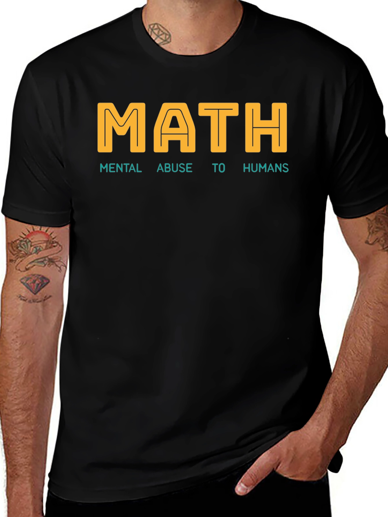 MATH Mental Abuse To Humans Graphic T-Shirt
