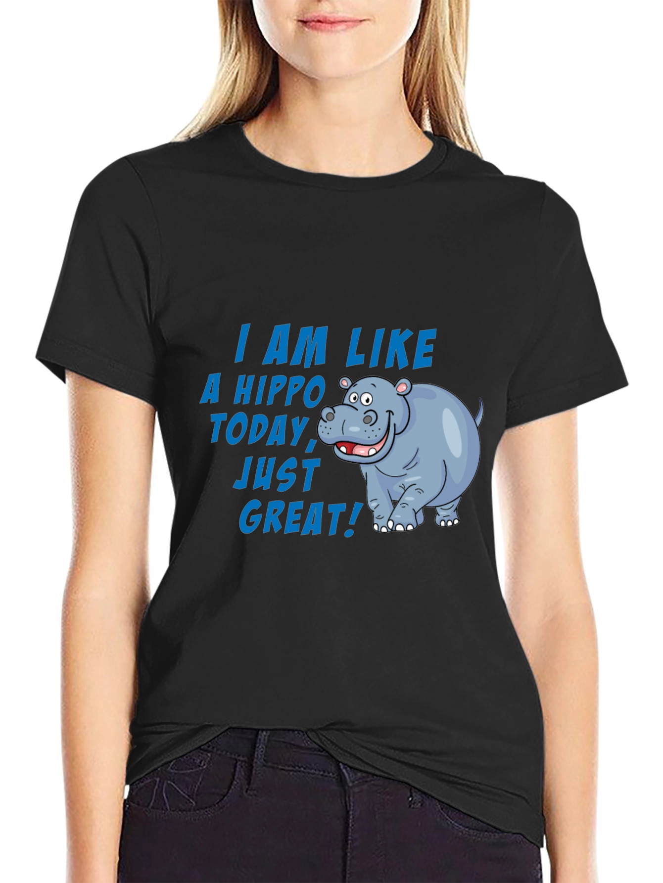 Hippo Today T-Shirt - Great Mood Graphic Tee