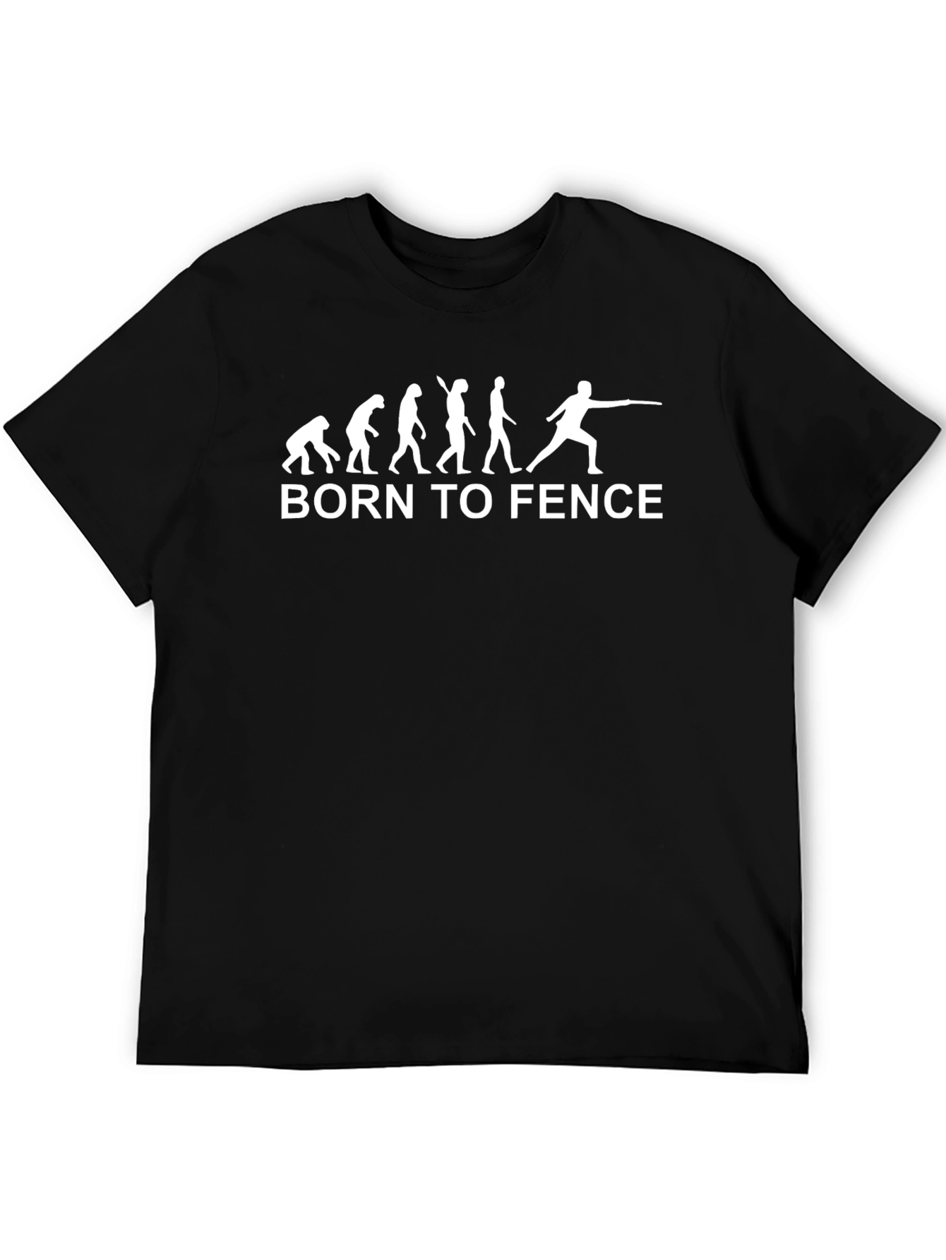 Born to Fence Black T-Shirt Evolution Design