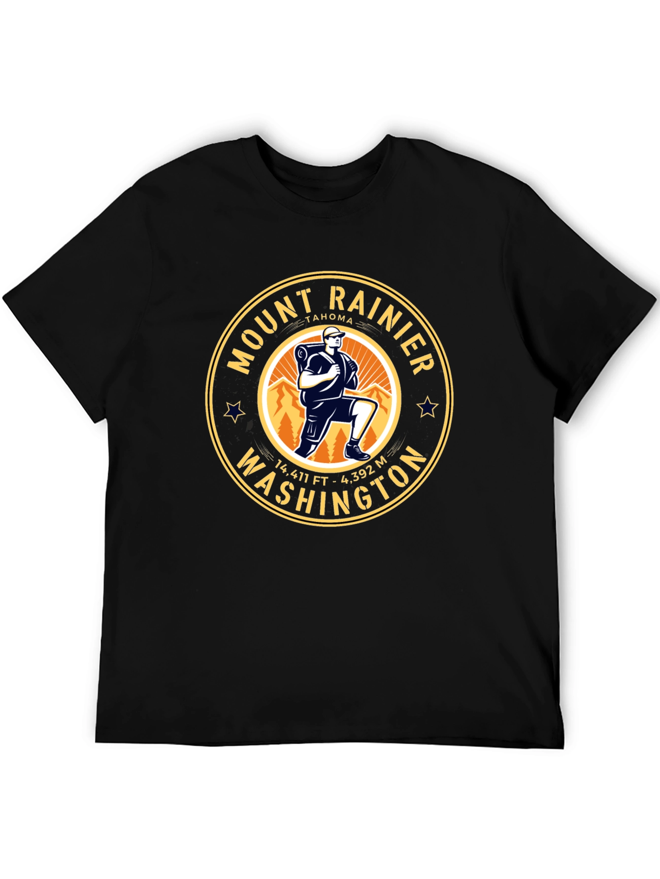 Mount Rainier Hiking T-Shirt - Washington Souvenir Tee