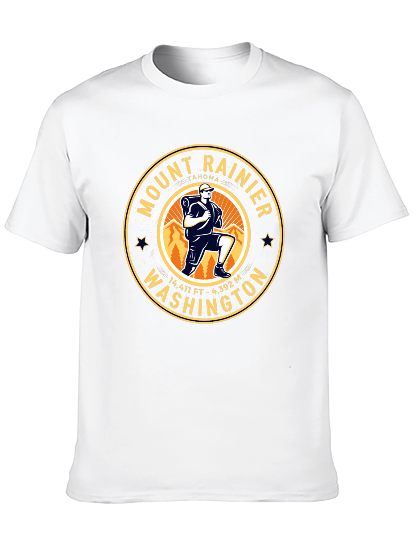 Mount Rainier Hiking T-Shirt - Washington Souvenir Tee