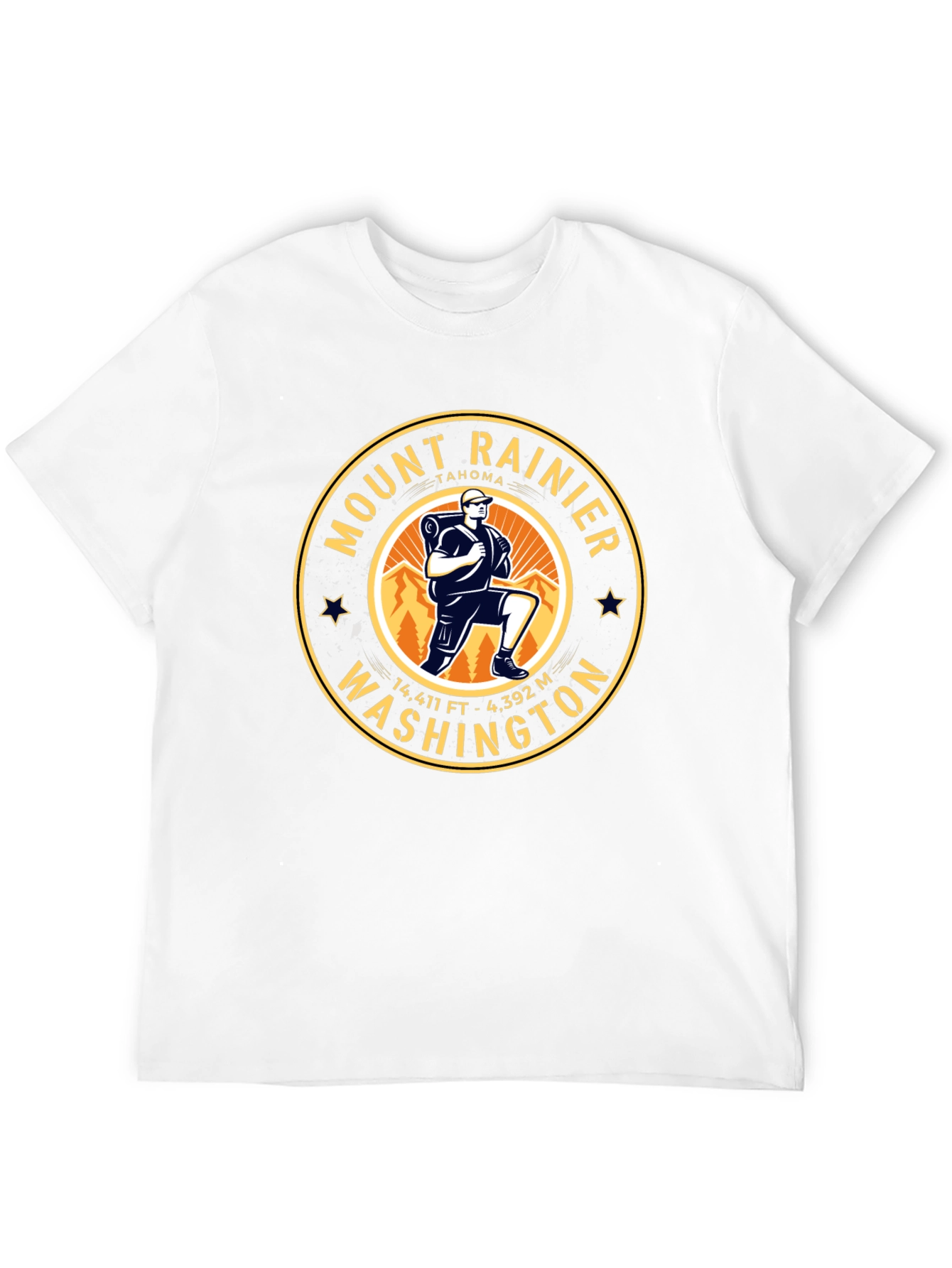 Mount Rainier Hiking T-Shirt - Washington Souvenir Tee