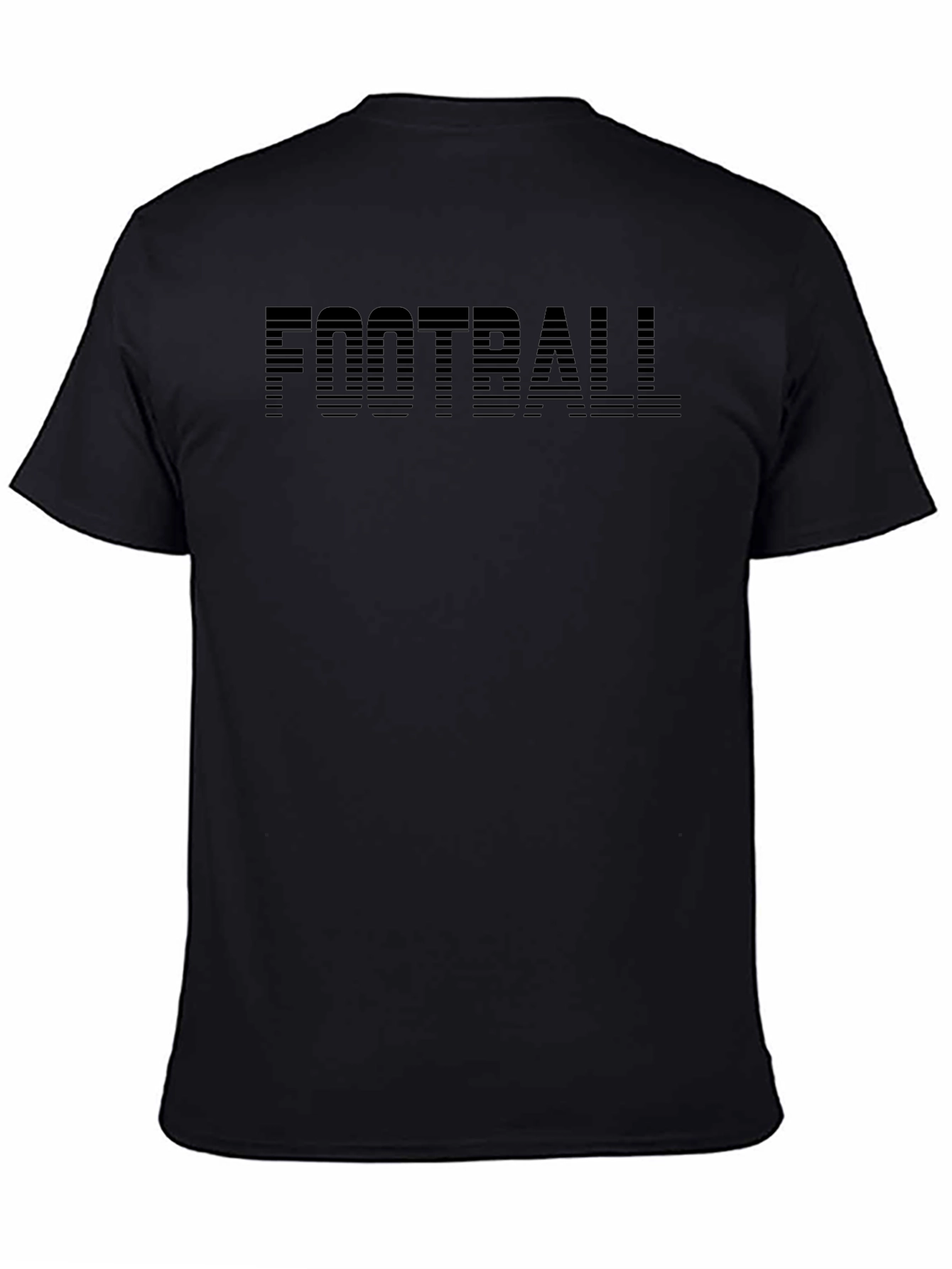 Black Football Graphic Tee - Sport Casual Shirt