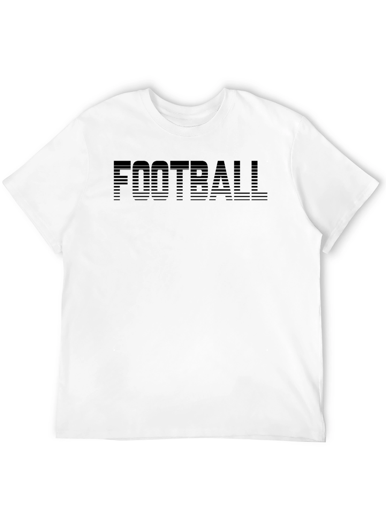 Black Football Graphic Tee - Sport Casual Shirt