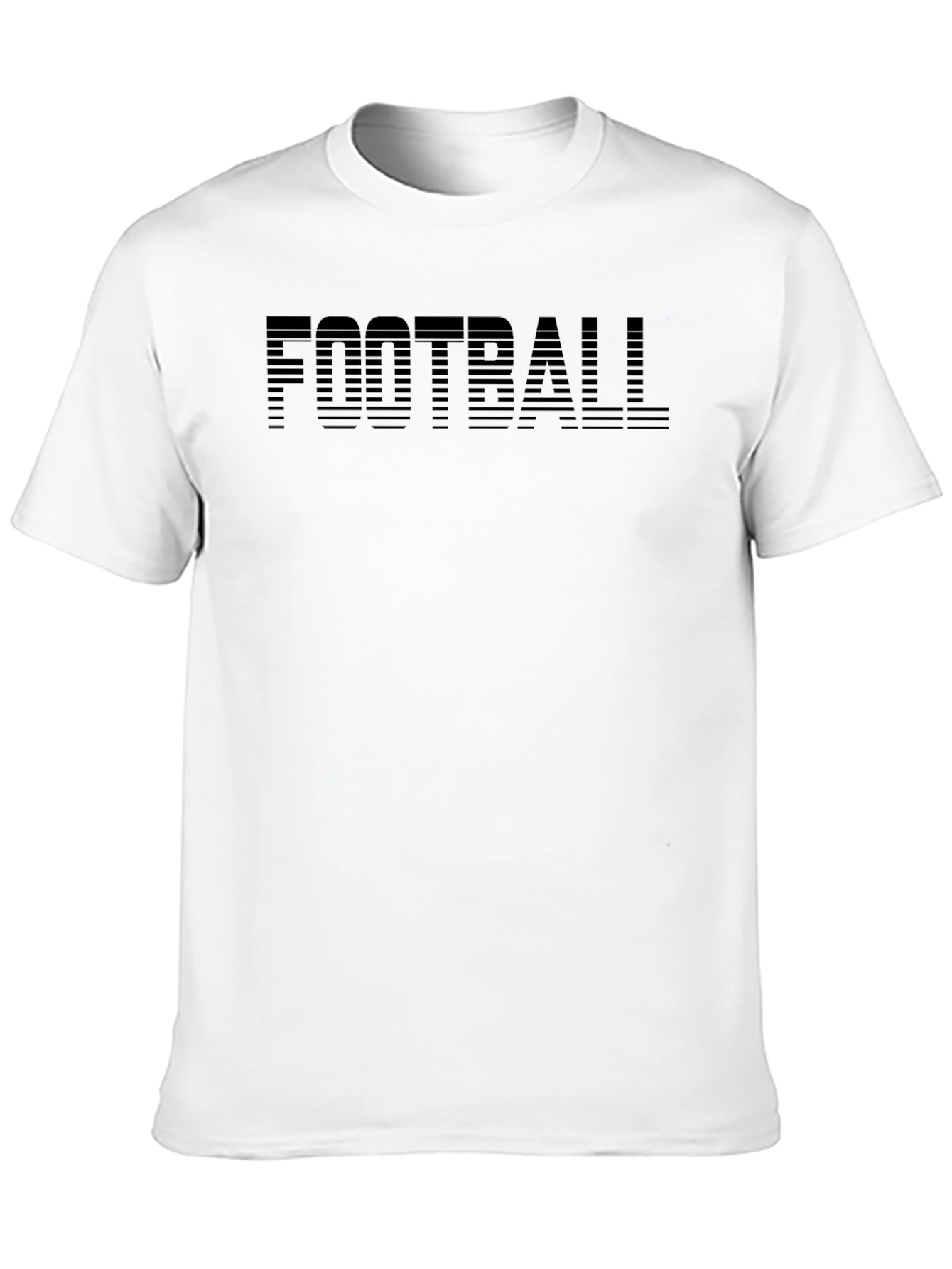 Black Football Graphic Tee - Sport Casual Shirt