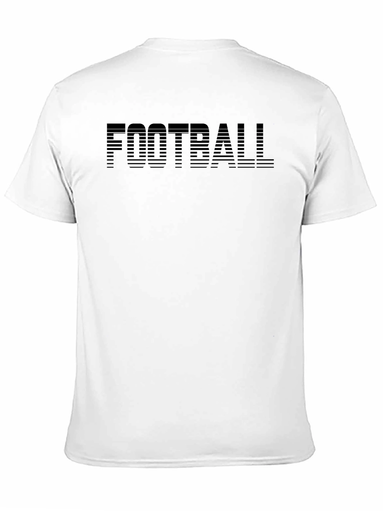 Black Football Graphic Tee - Sport Casual Shirt