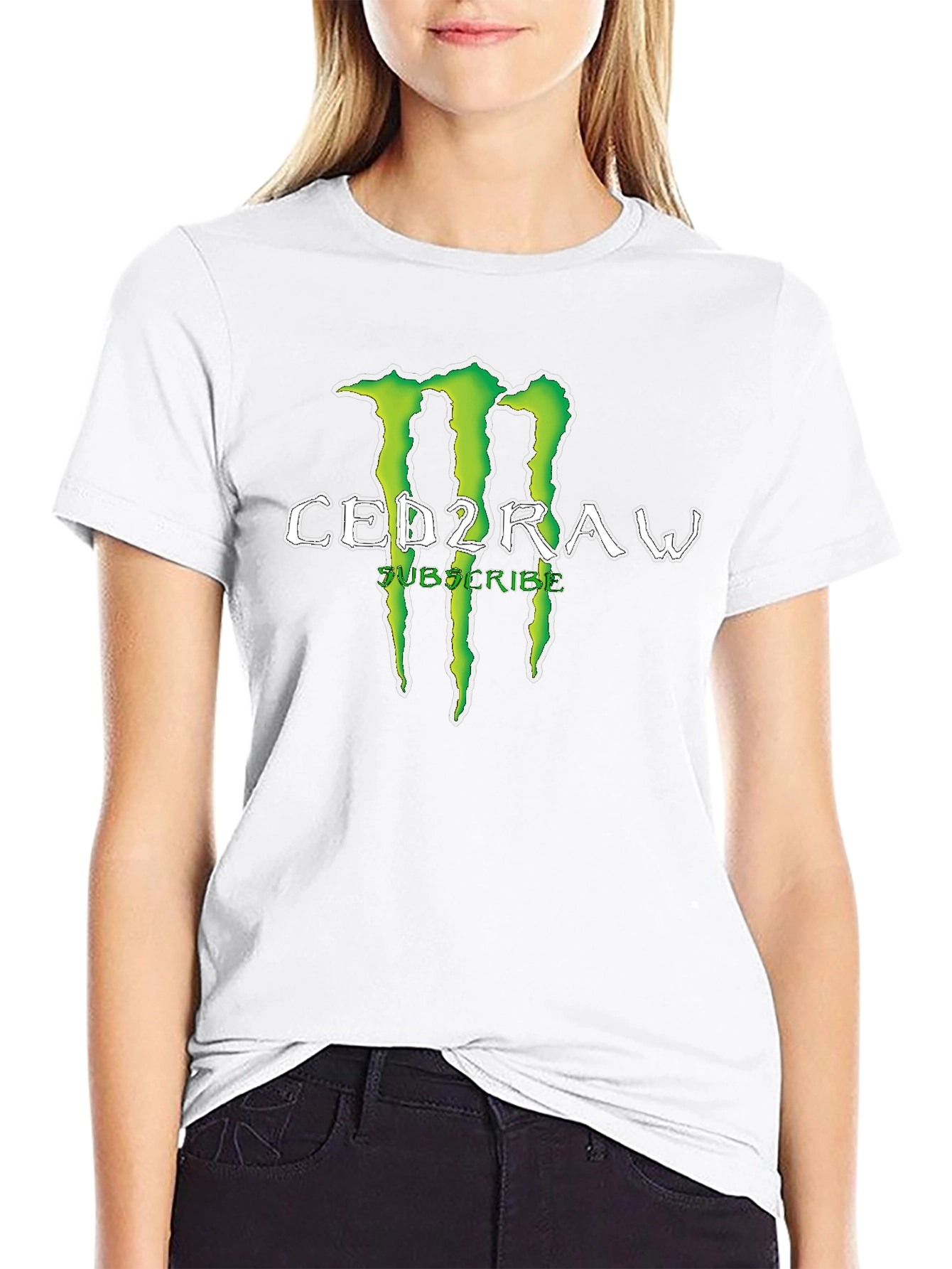 CED2RAW Graphic Print Crew Neck T-Shirt
