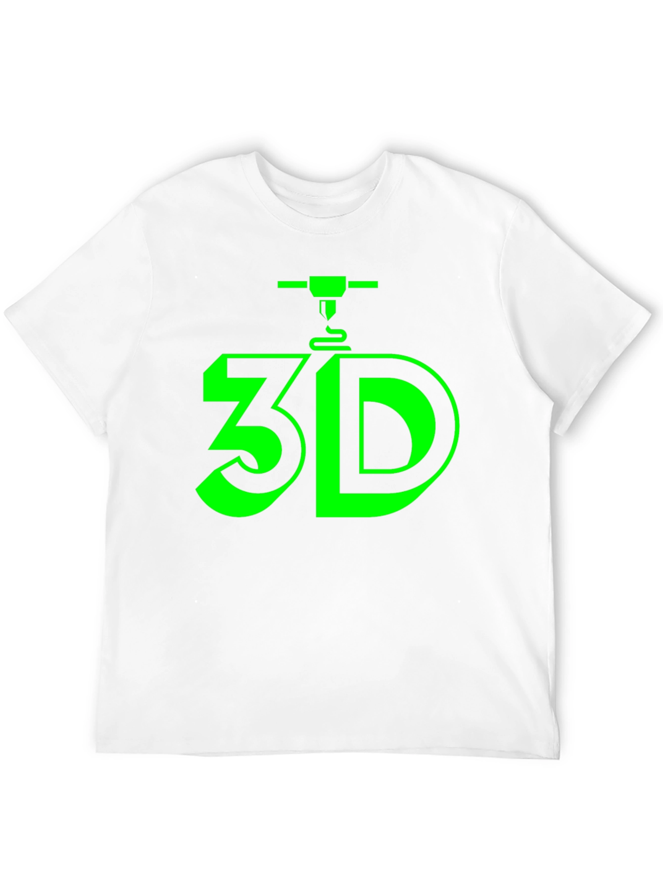3D Printing T-Shirt - Black with Green Design