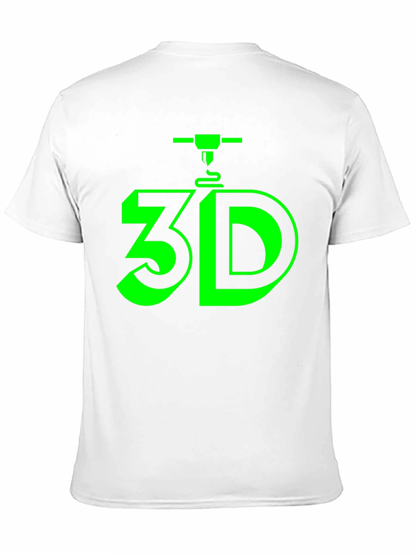 3D Printing T-Shirt - Black with Green Design