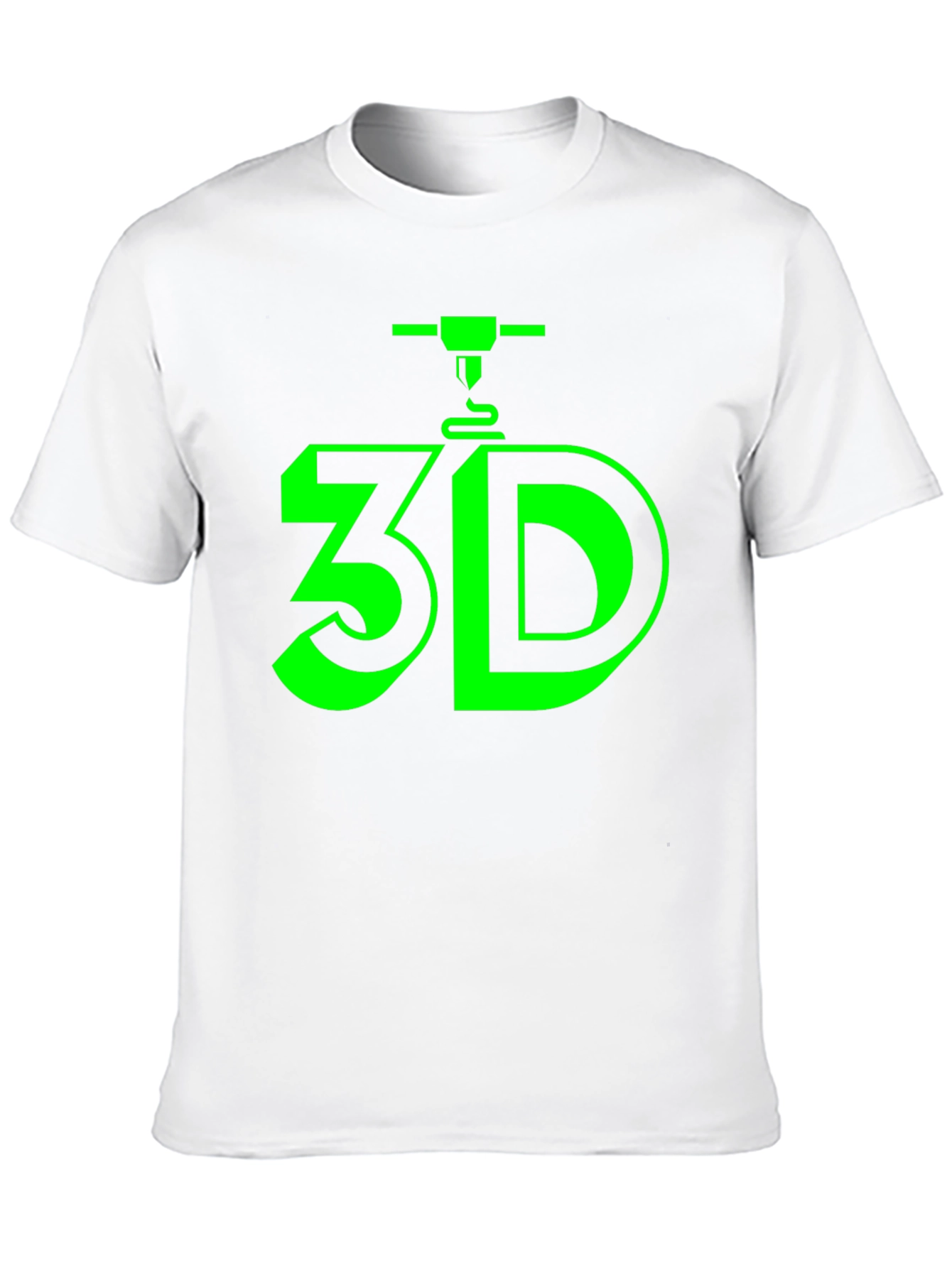3D Printing T-Shirt - Black with Green Design