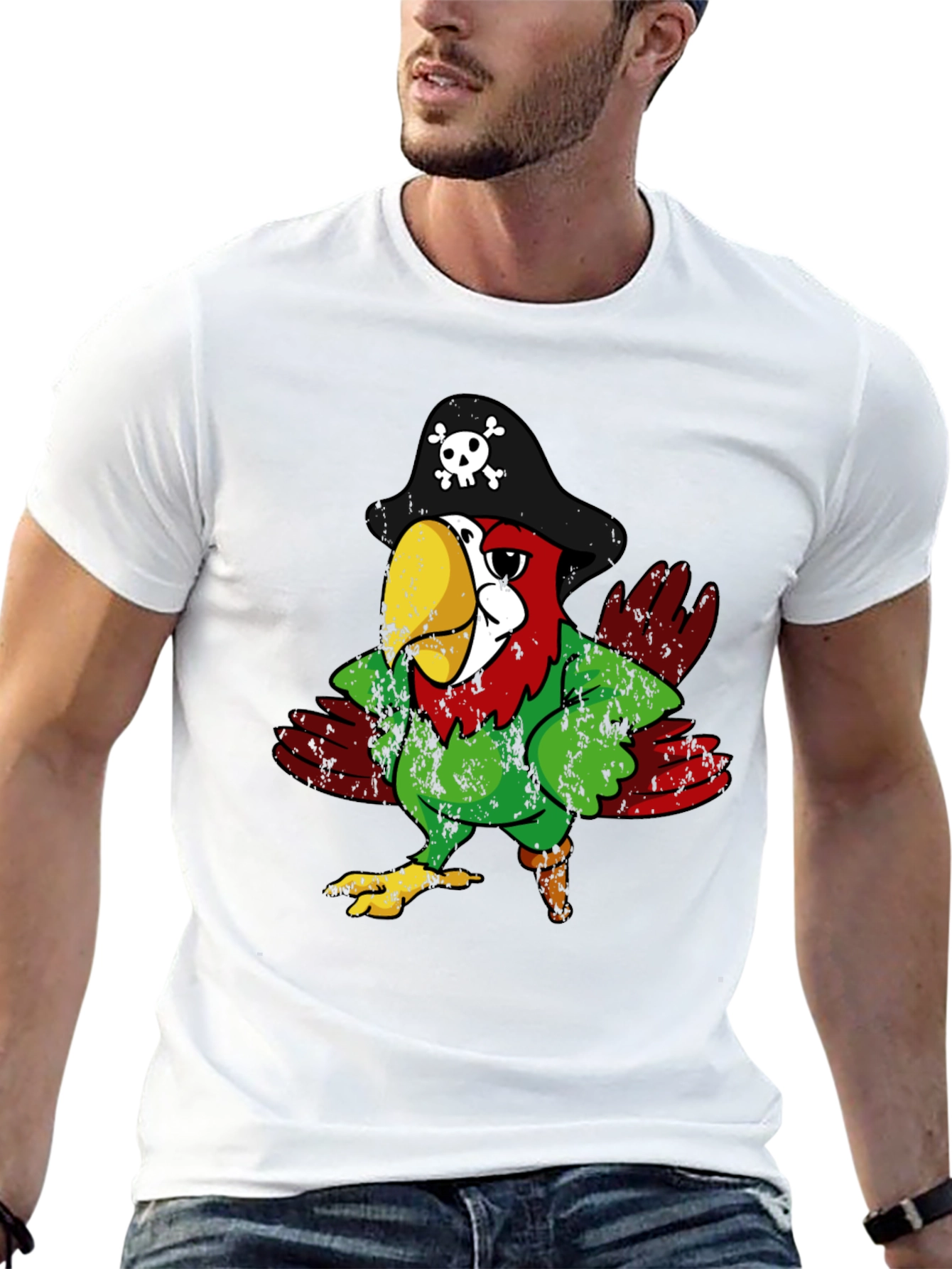 Pirate Parrot Graphic T-Shirt