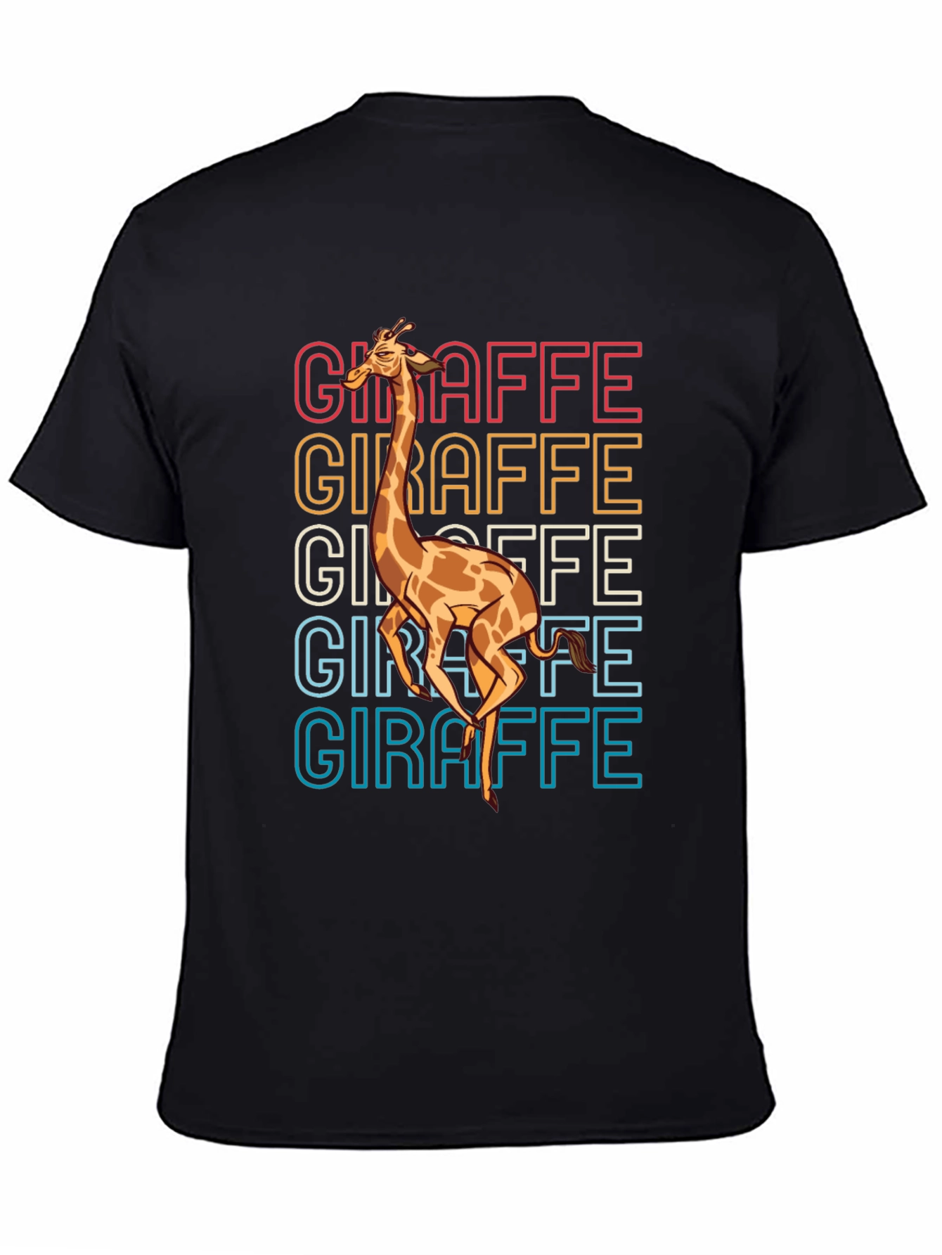 Retro Giraffe Graphic Tee - Cool Animal Lover Shirt