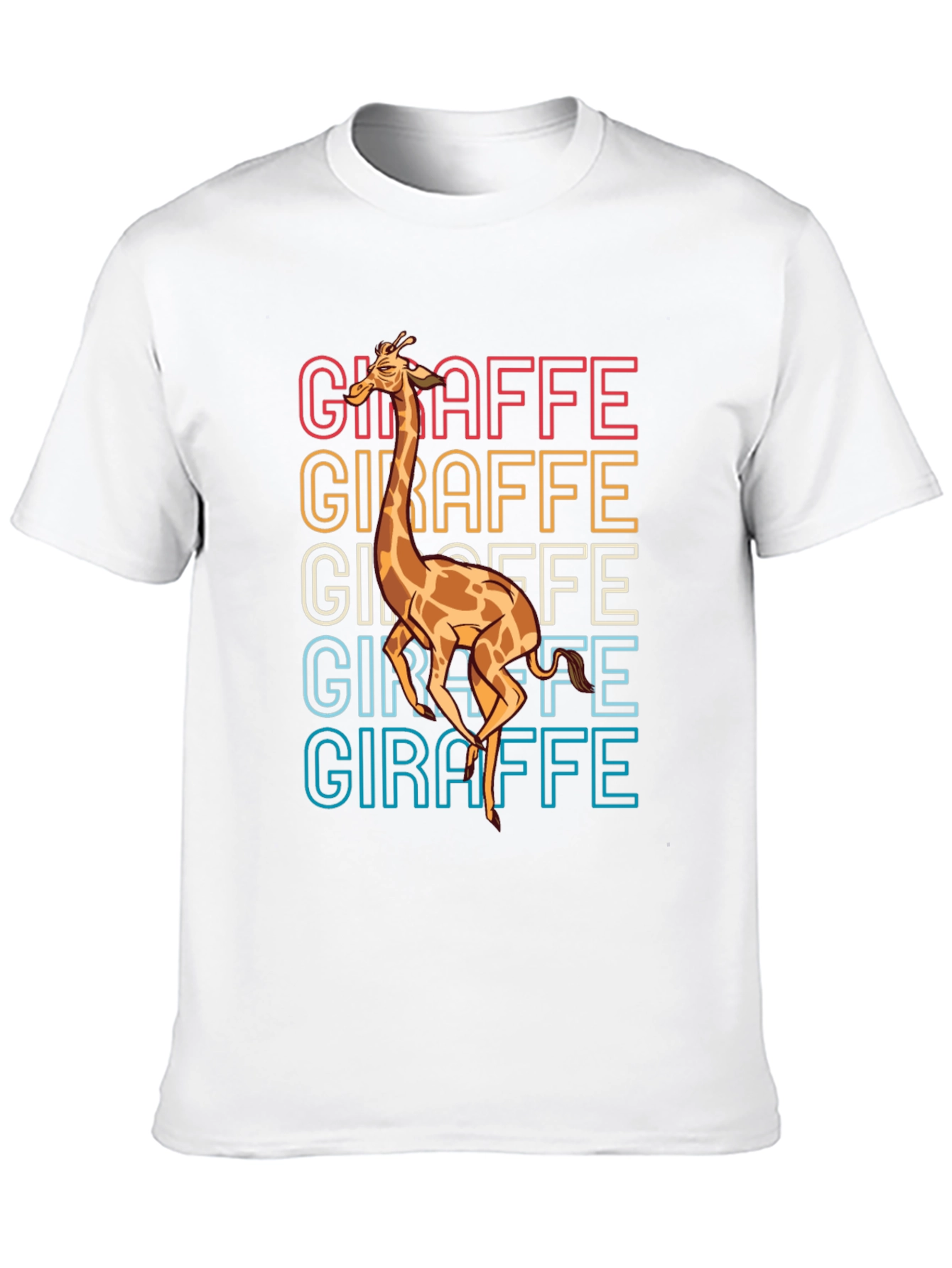 Retro Giraffe Graphic Tee - Cool Animal Lover Shirt