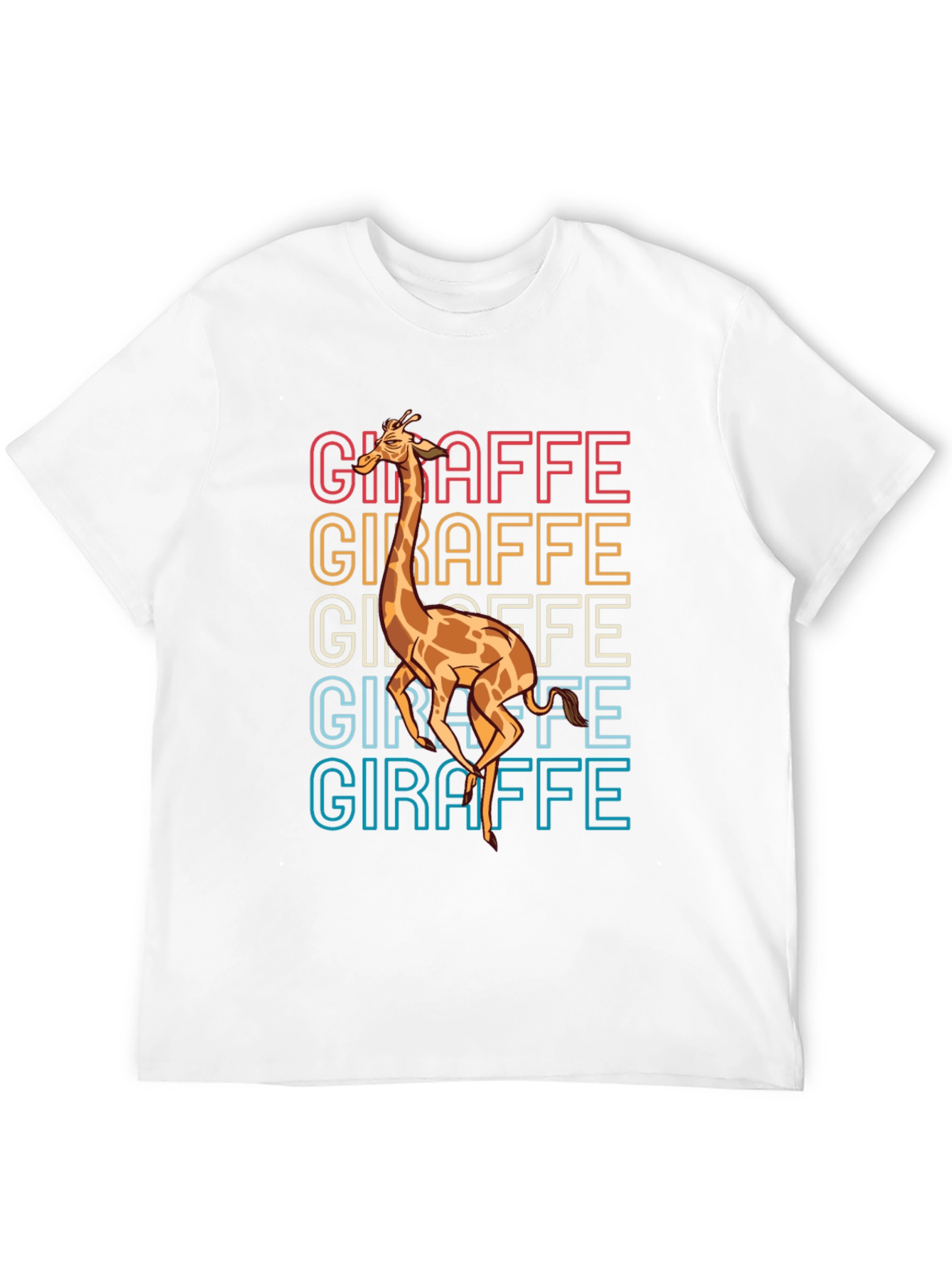 Retro Giraffe Graphic Tee - Cool Animal Lover Shirt