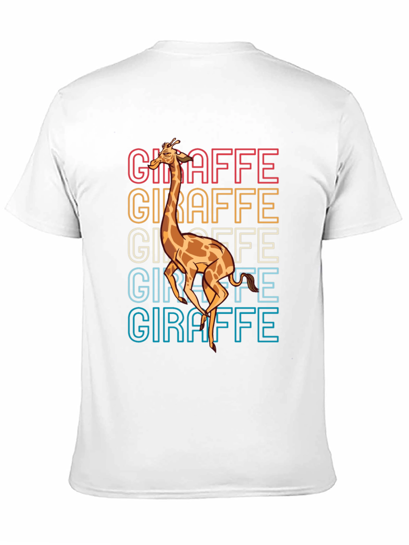 Retro Giraffe Graphic Tee - Cool Animal Lover Shirt
